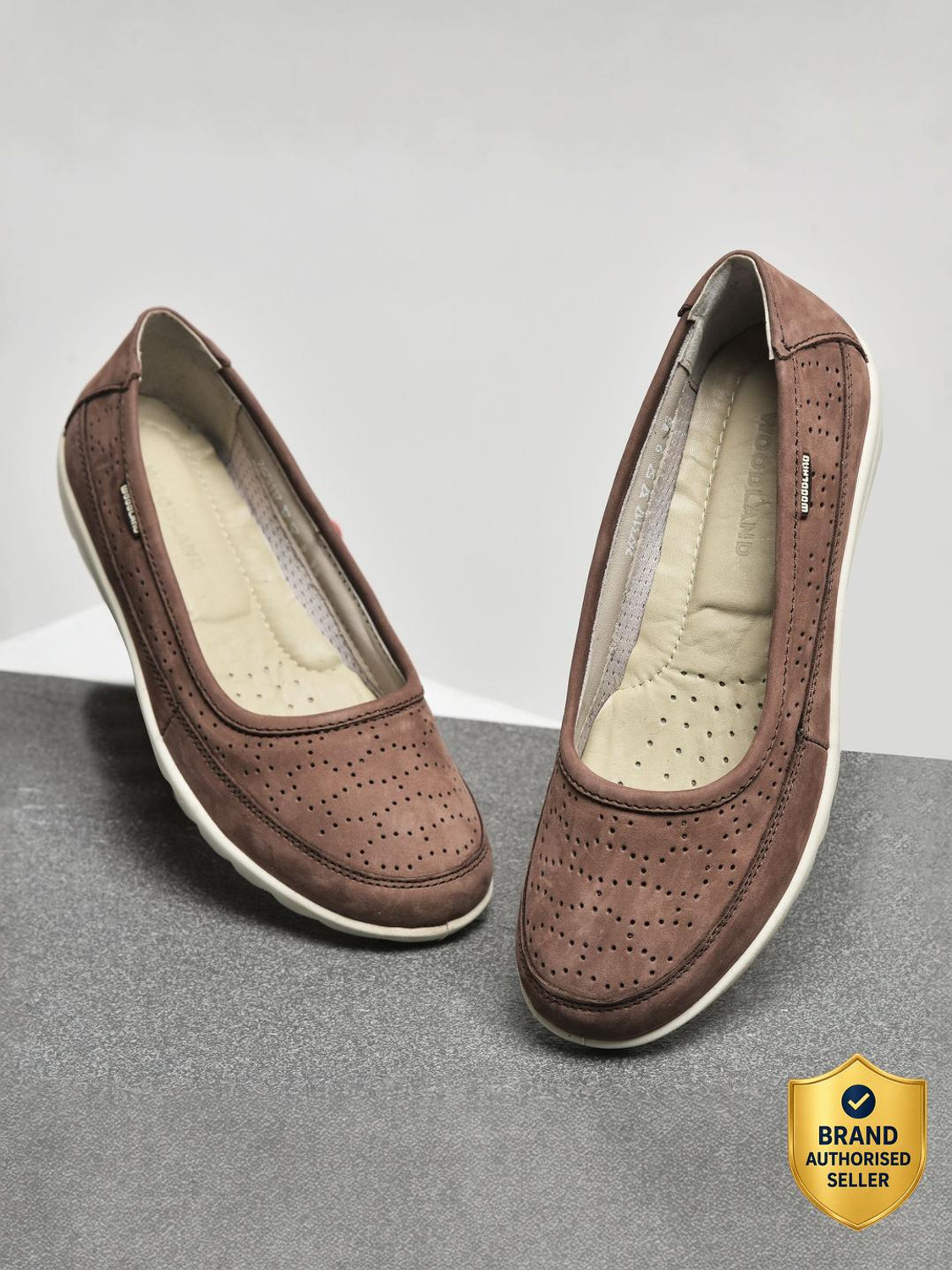Image of WOODLAND Ballerina Comfortable Office Wear Lightweight Women Bellies