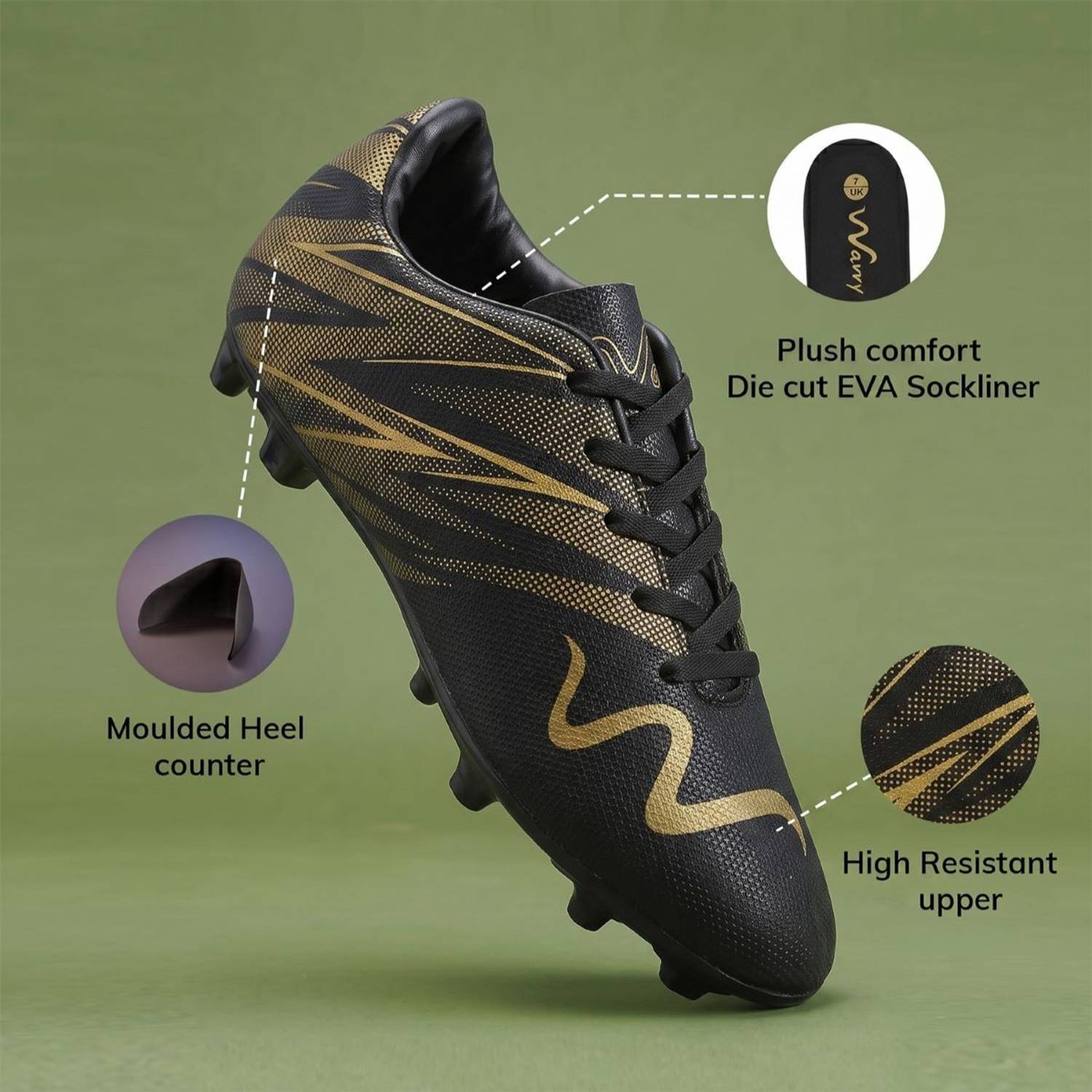 Wavvy Premium Lightweight Football Shoes for Men - Image 2