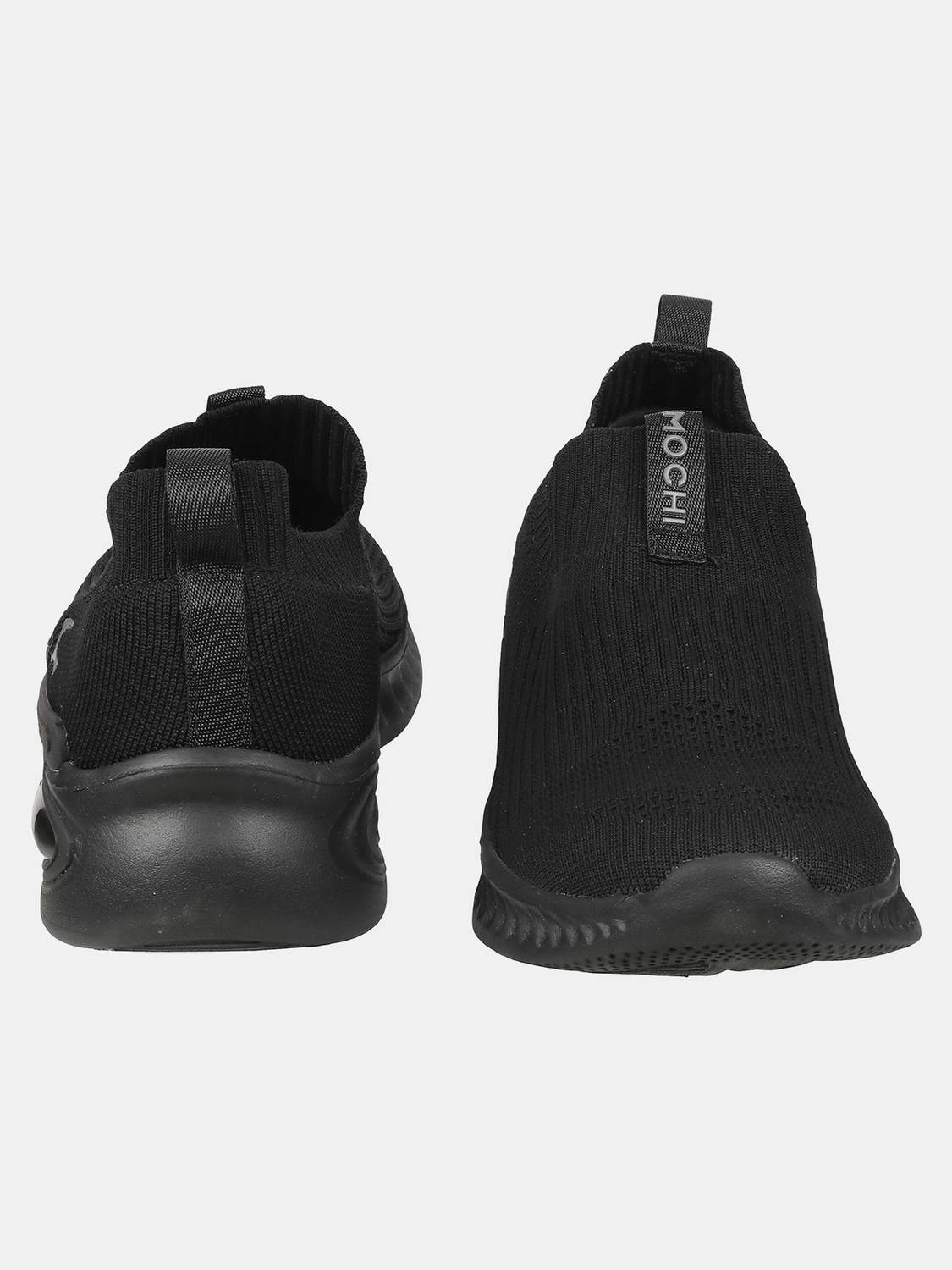 MOCHI Black Slip On Sneakers For Men - Image 2