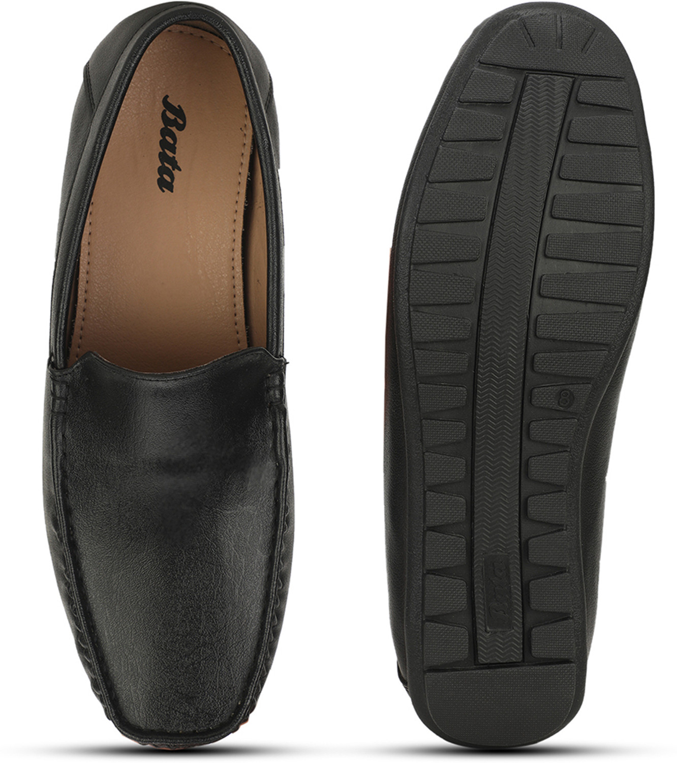 Image of Bata 8516: BEN PLAIN E Black Loafer Slip-On Casual Shoes for Men Casuals For Men