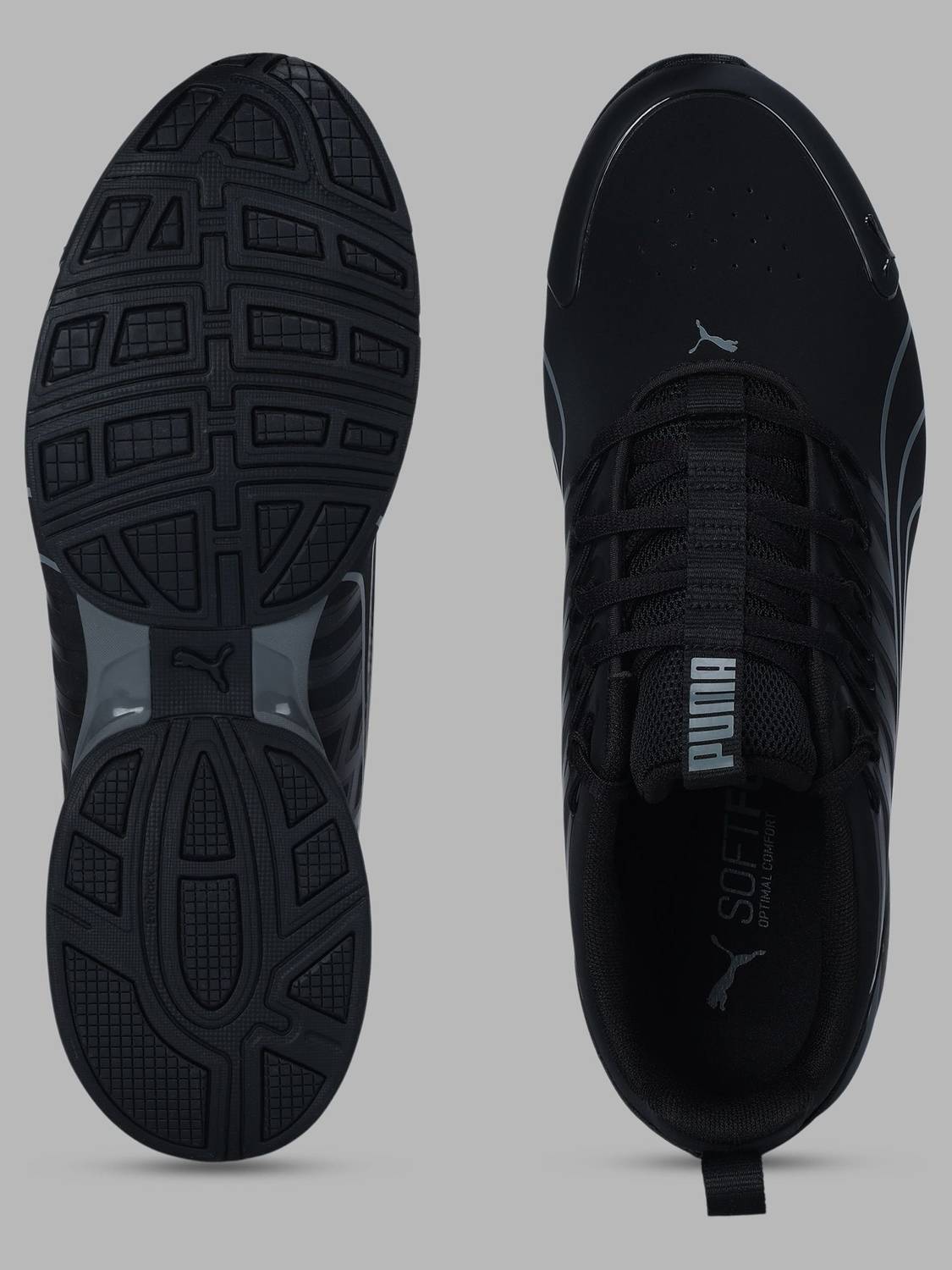 PUMA Voltaic Evo Nubuck Black Running Shoes For Men - Image 4