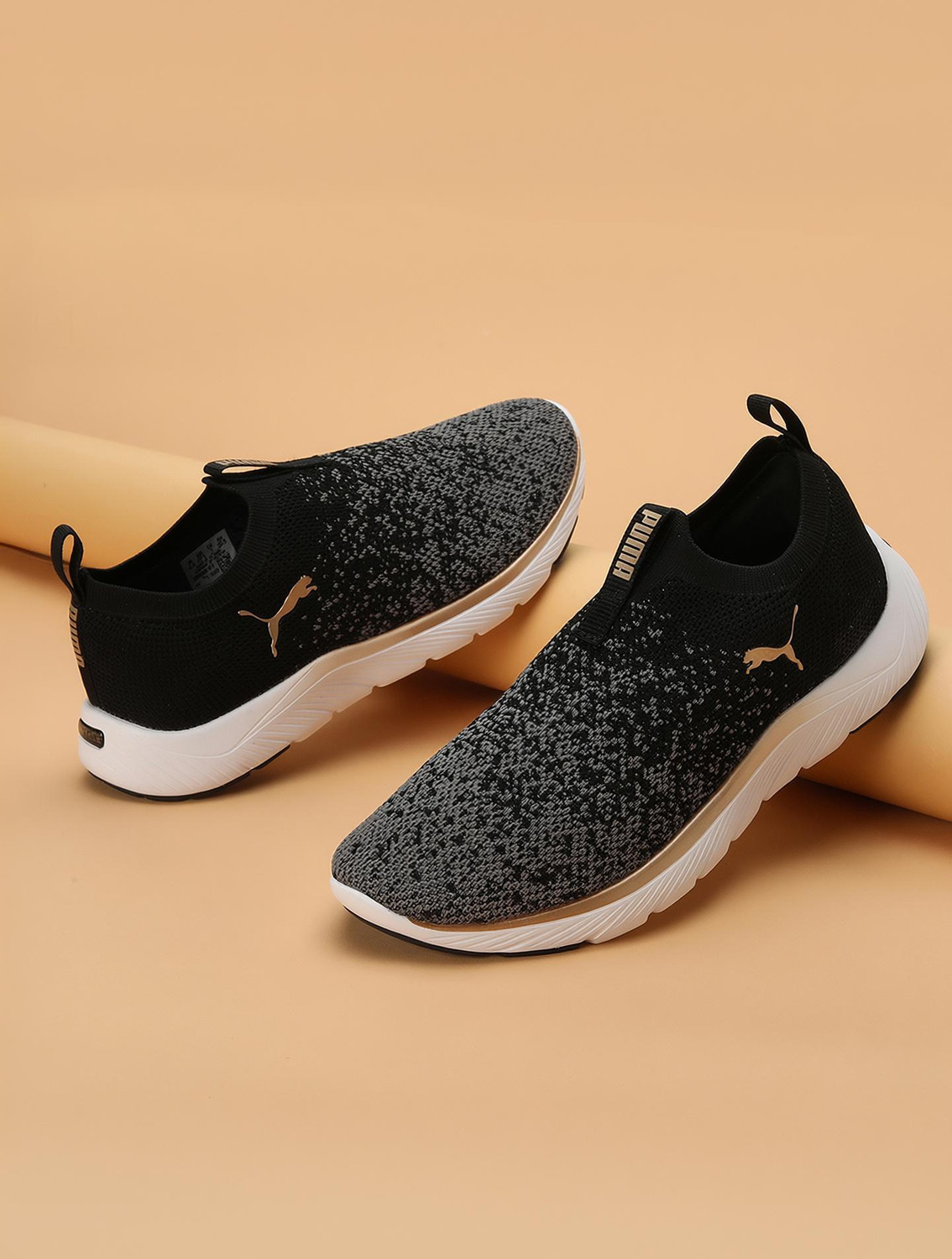 Image of PUMA Sftrde Remi Slp-on Knit Running Shoes For Women