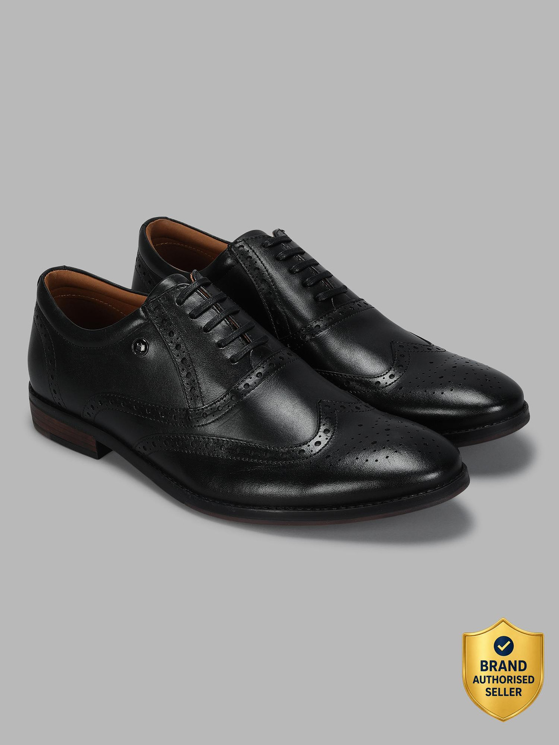 Image of LOUIS PHILIPPE Premium Leather Breathable Anti-Slip with Heel Formal Oxford For Men