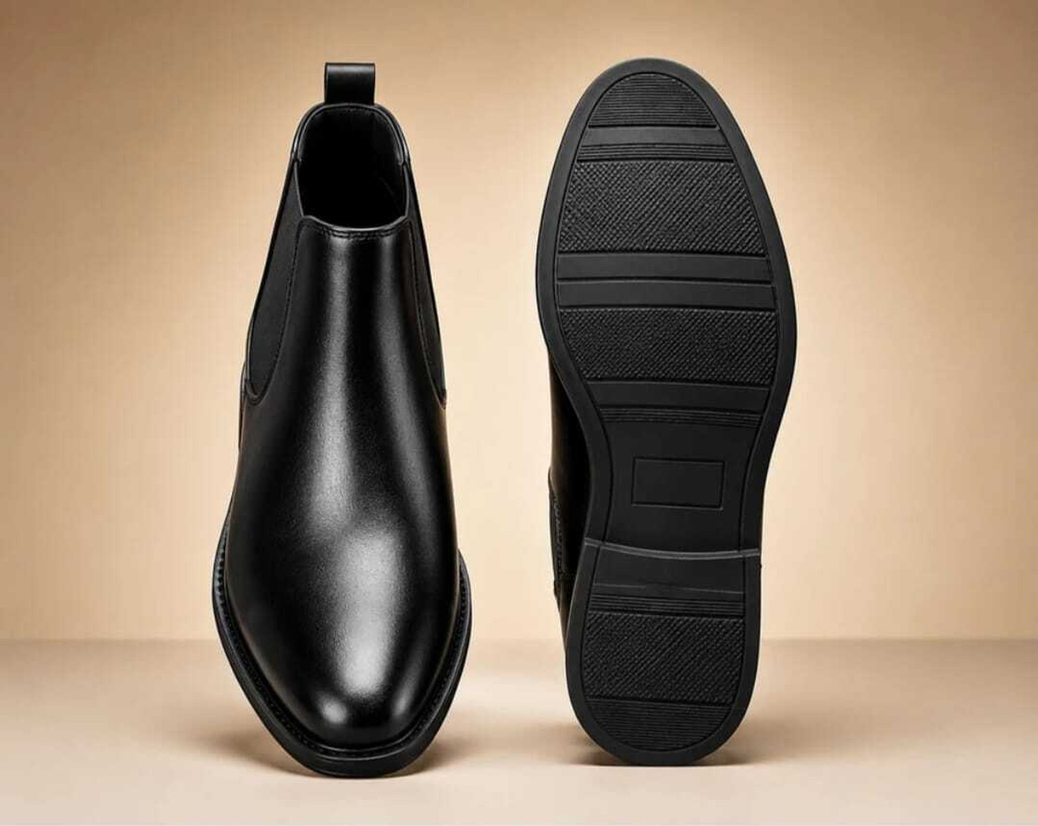 Image of BOLTVELOCITY Premium Handmade Chelsea |Soft Cushioned Insole Boots For Men (Black, 10)