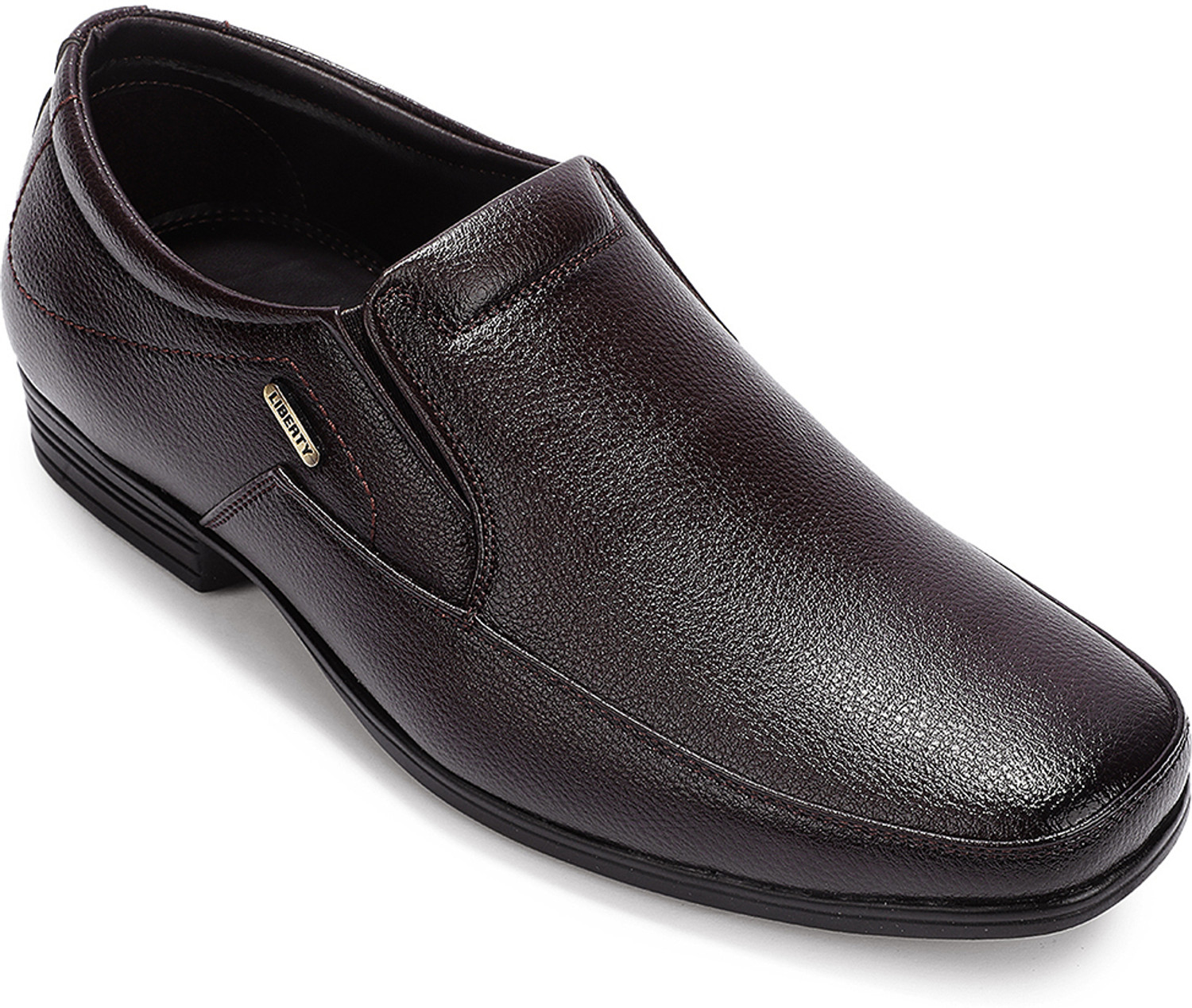 Image of LIBERTY Liberty Fortune HML-89E Brown Formal Non Lacing Mocassin Shoes for Men Slip On For Men