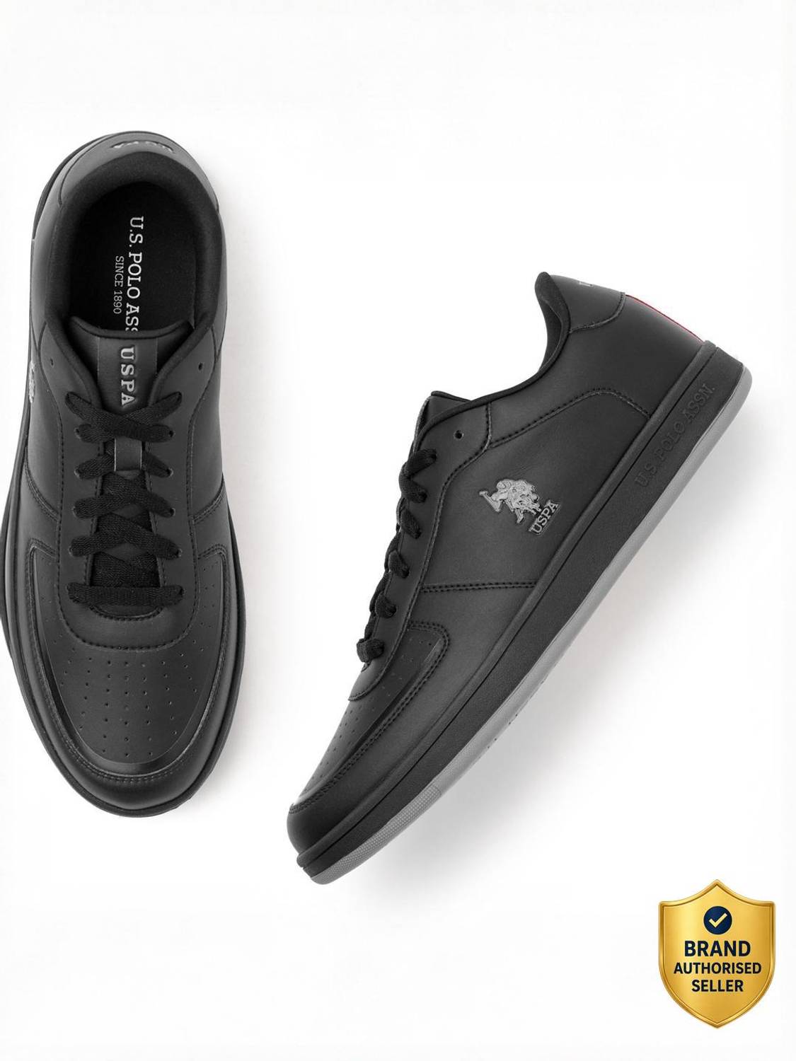 U.S. POLO ASSN. Men Black Sneakers - Image 1