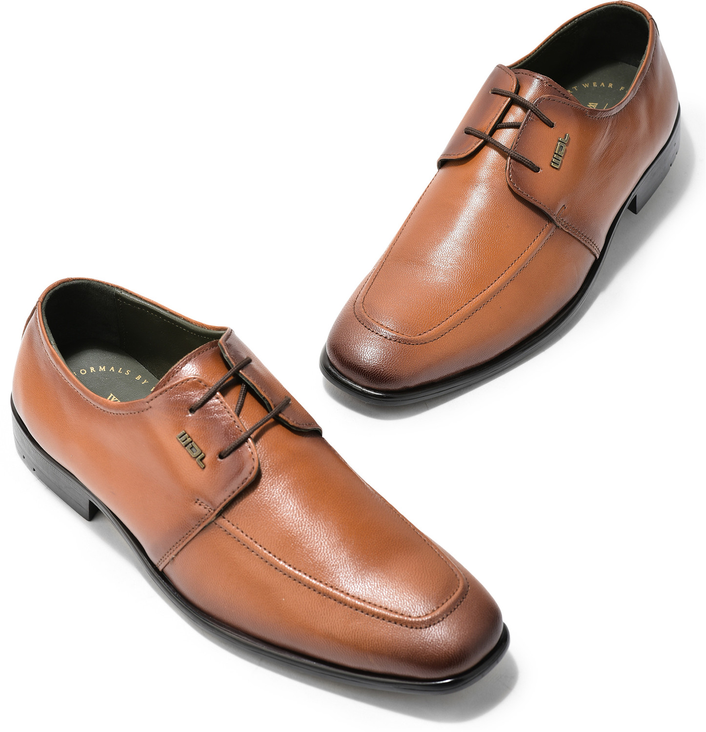 Image of WOODLAND Formal Office Wear Leather Premium Comfortable Lace Up For Men (Tan, 6)