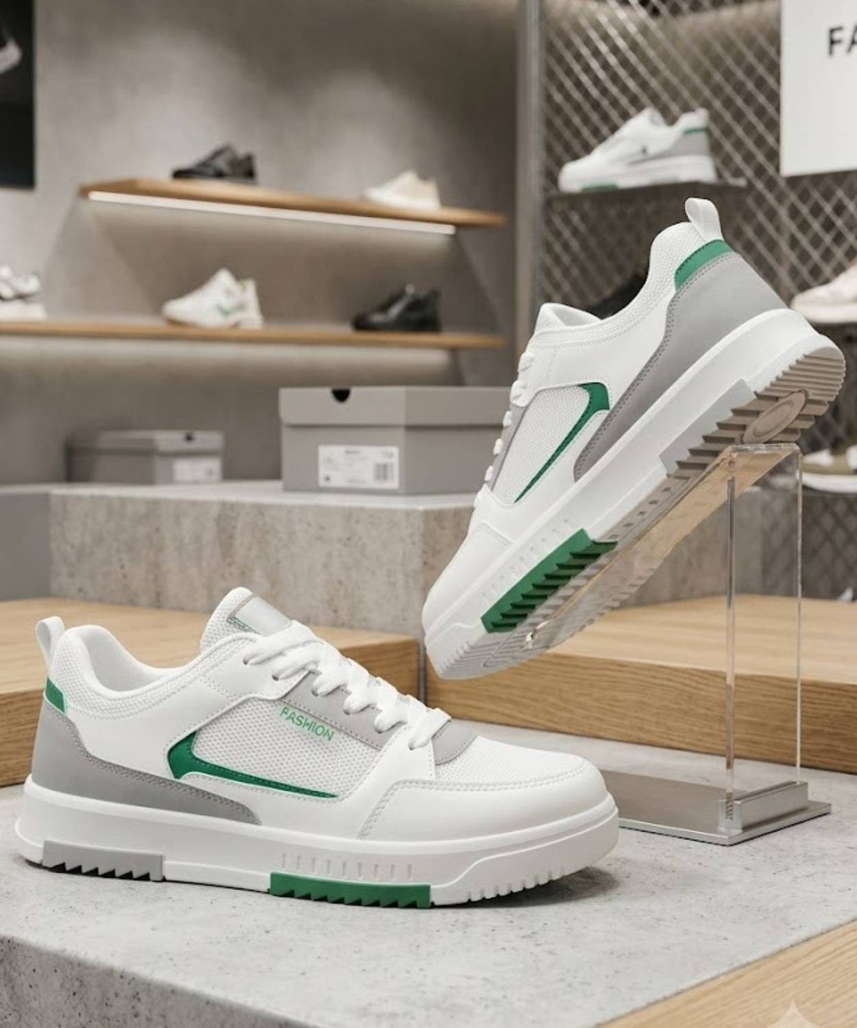 Reefox Green Casual Sneakers For Men - Image 4