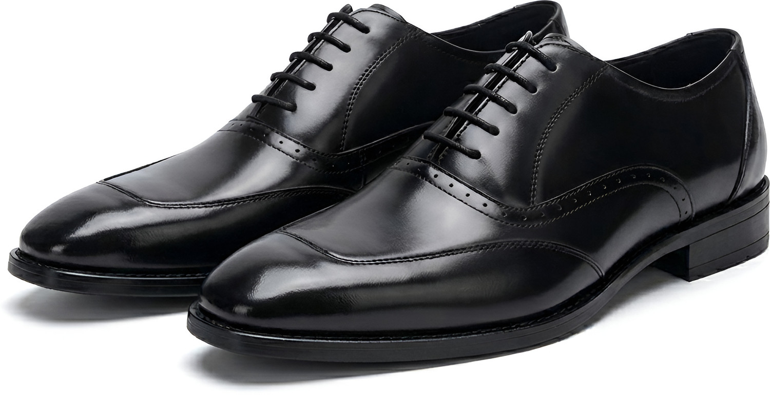 Image of TOM HENDRIX Men's Genuine Leather Brogue Formal Classic Oxford Style Lace-Up Shoes Oxford For Men