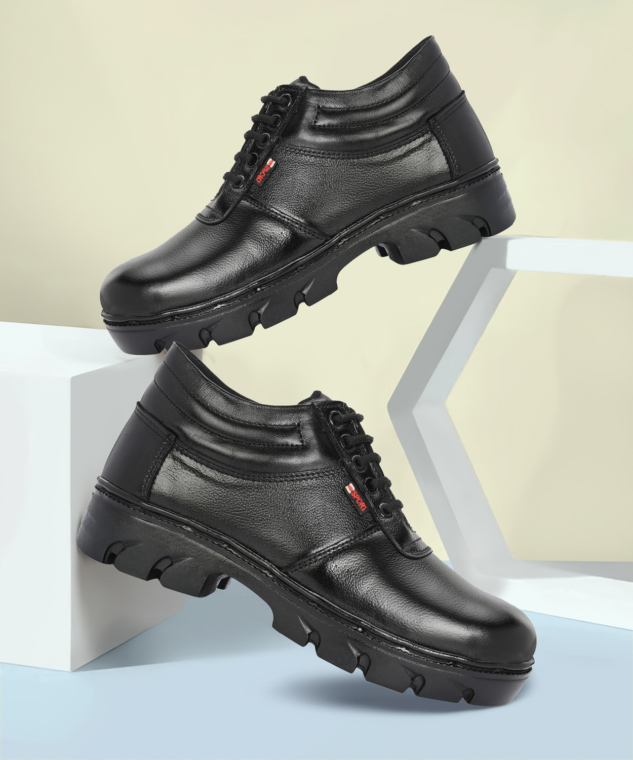 Image of Joker Leather Safety Shoes Industrial Footwear Boots For Men