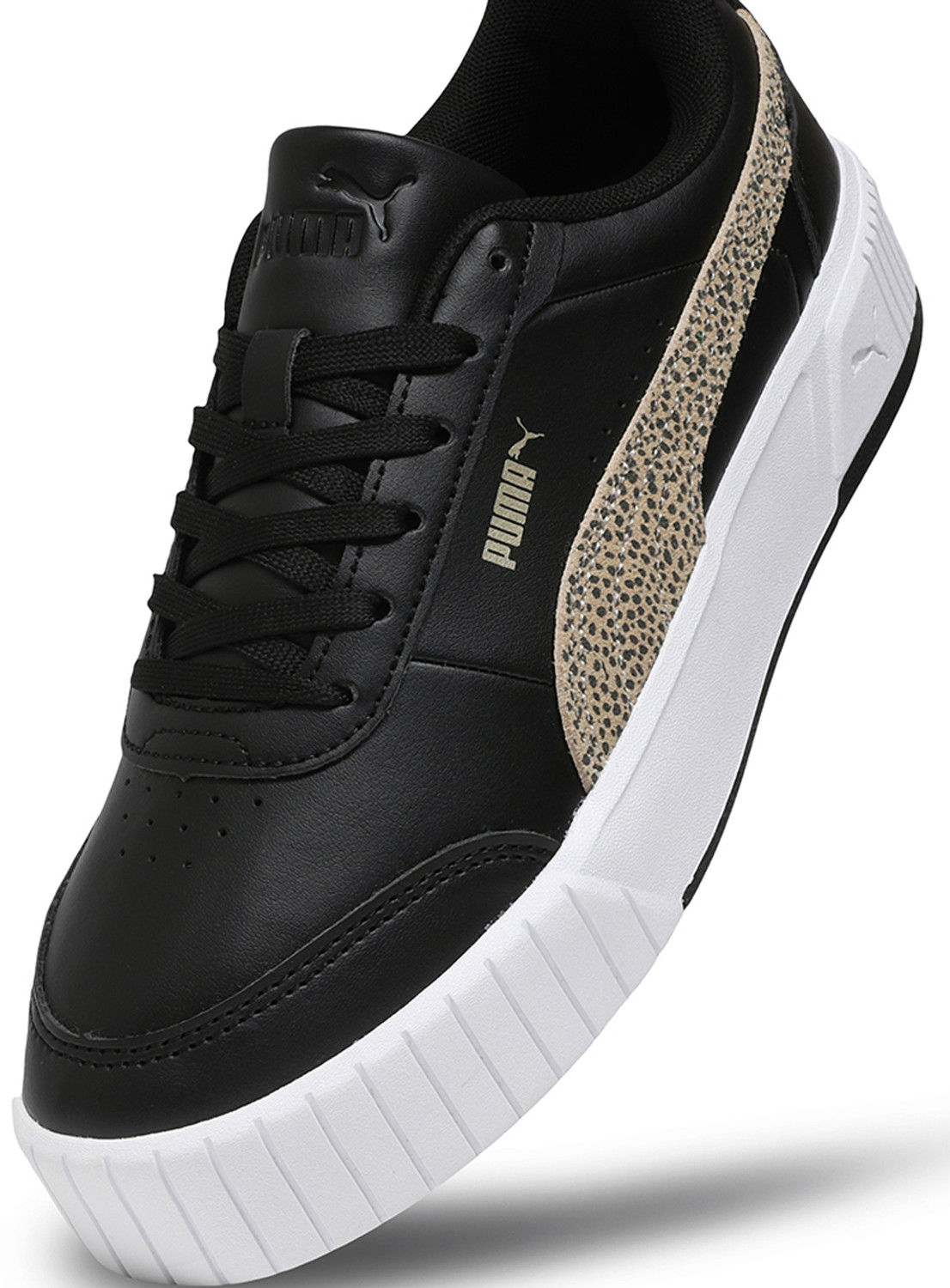 Image of PUMA Carina Mia Topcat Sneakers For Women (Black, 7)