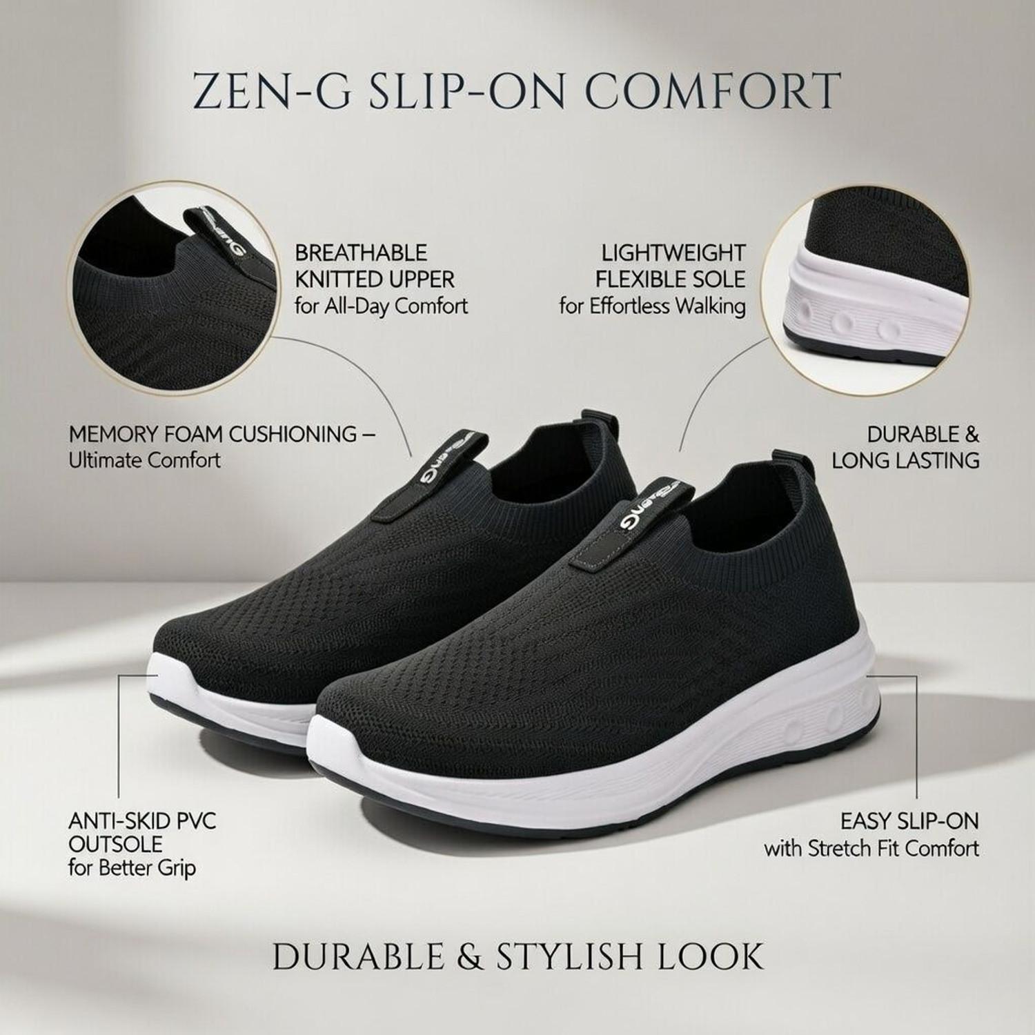 Image of Birde Men Slip On Shoes Sports Running, Walking, Jogging & Gym Running Shoes For Men