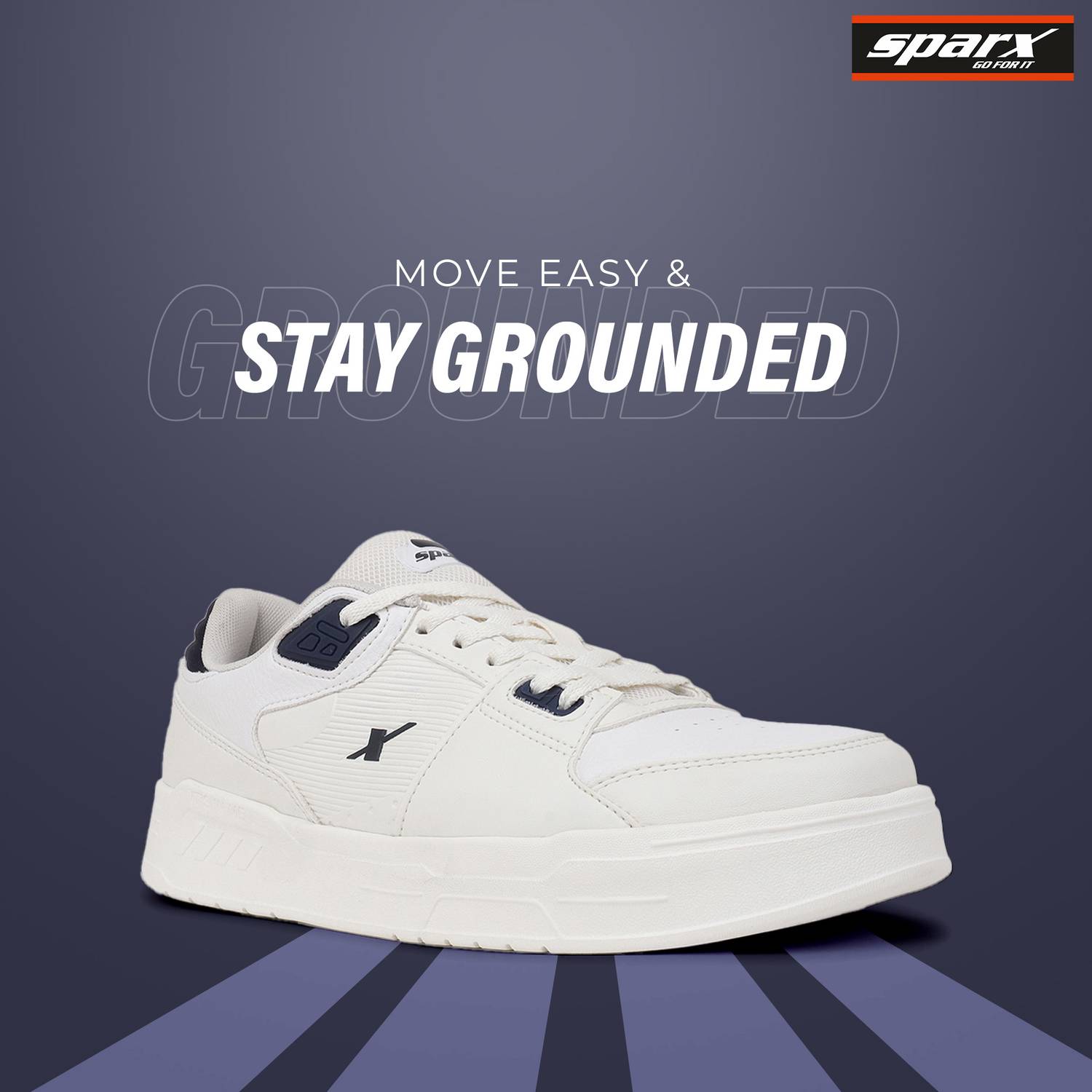 Sparx SM 9070 Men's White Sneakers - Image 3