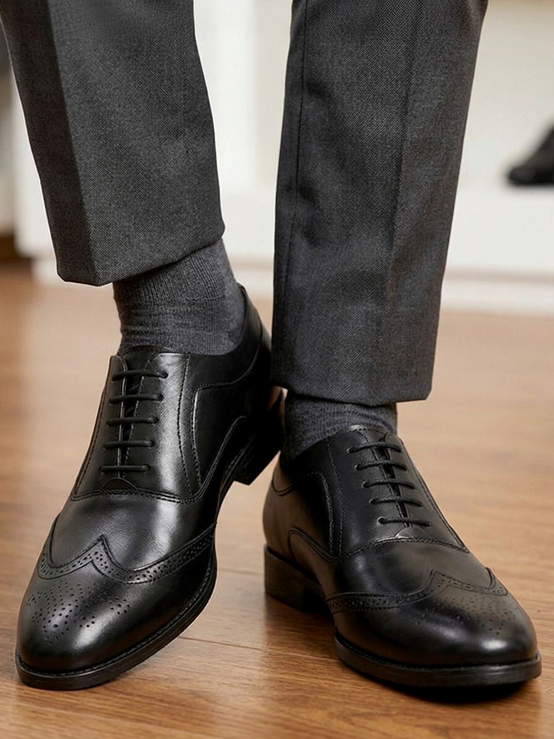 Image of ALBERTO TORRESI Formal Wingtip Shoes Lace Up For Men