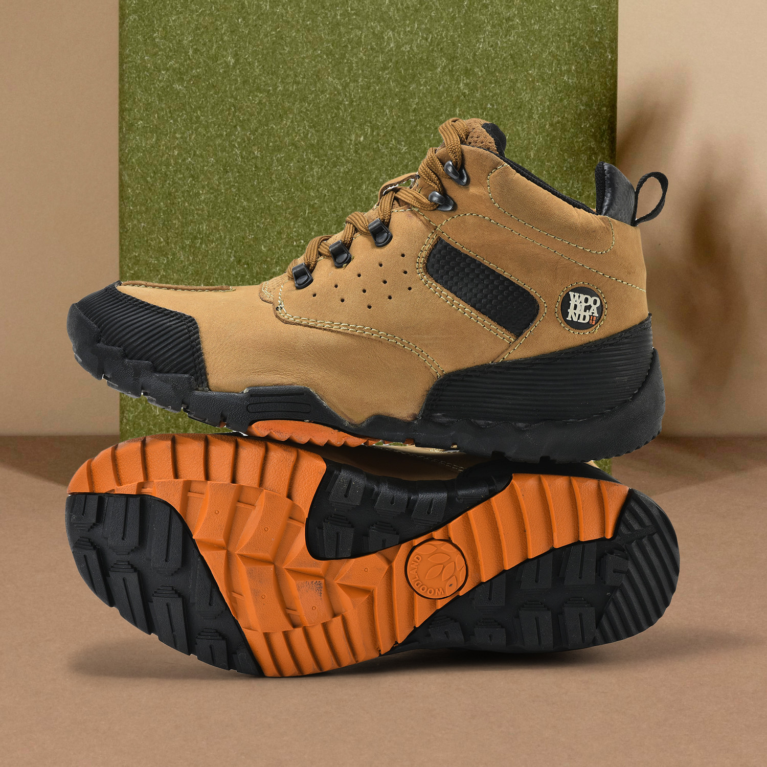 Image of WOODLAND Lace Up Lightweight Breathable Comfortable Daily Use Casuals For Men (Brown, 8)