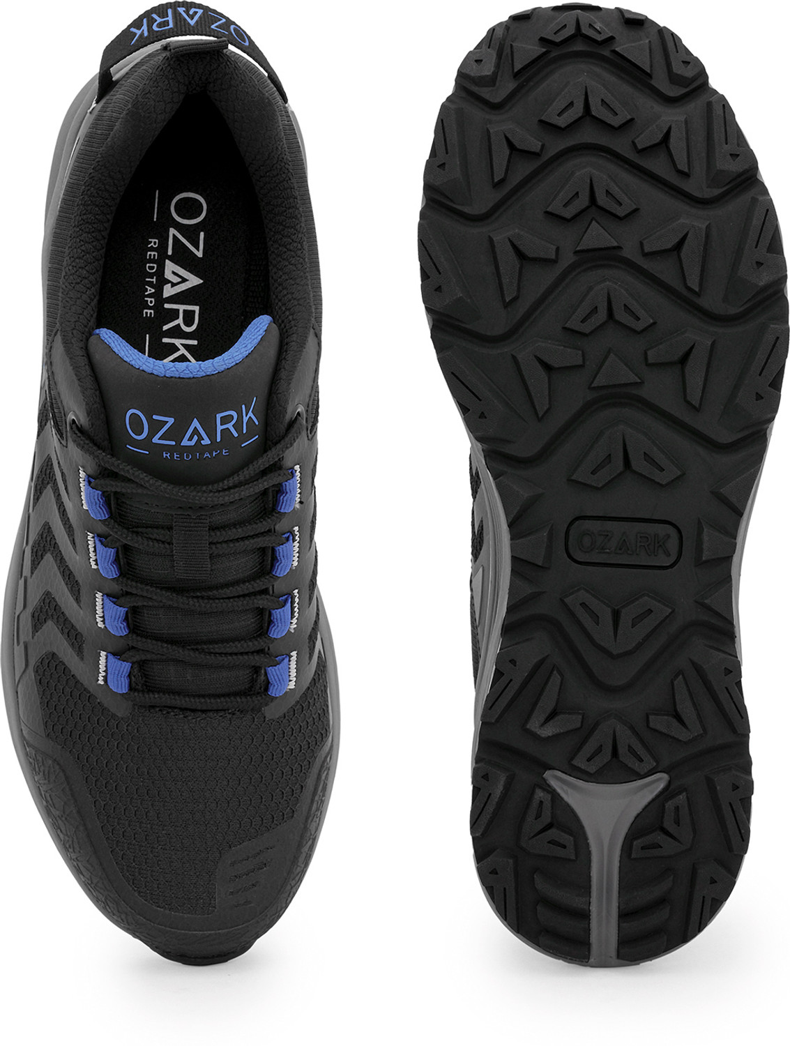 Image of RED TAPE Ozark Outdoor Trekking Shoes for Men | Black Outdoor Performance Hiking & Trekking Shoes For Men