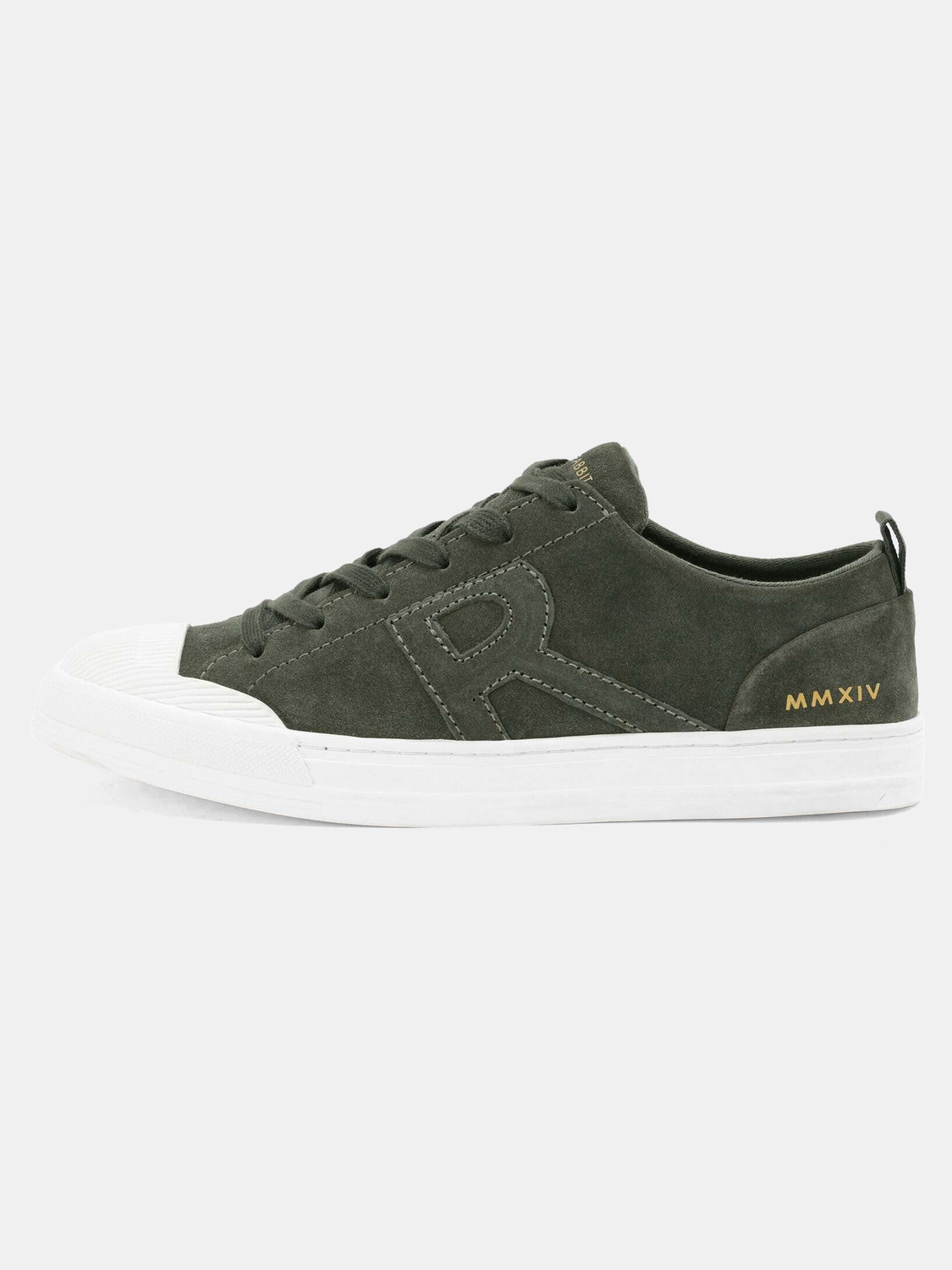 Image of Rare Rabbit SAURON OLIVE PRIMARY Sneakers For Men