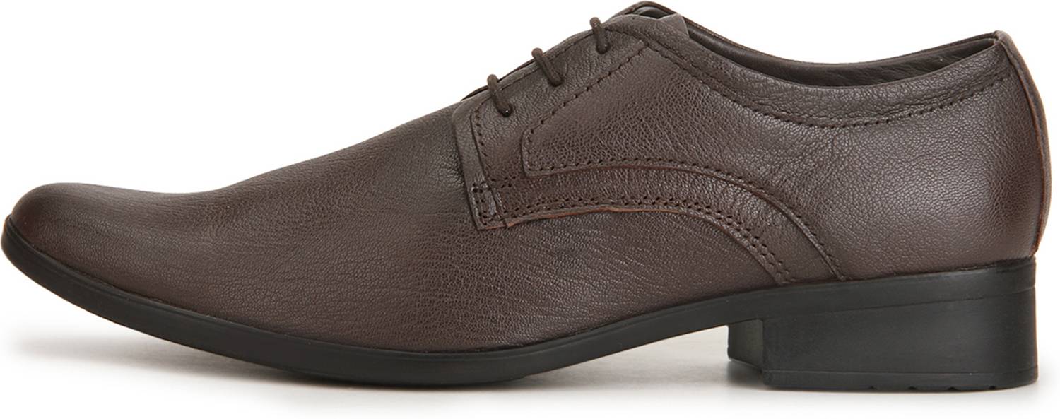 RED CHIEF Genuine Leather Formal Derby Shoes for Men Brown RC3496 003 - Image 4