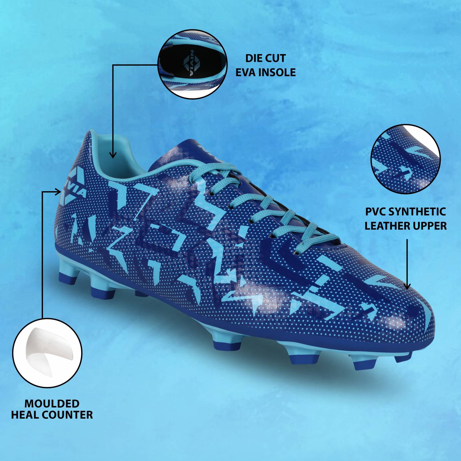 NIVIA ENCOUNTER 10.0 Men's Football Shoes Blue - Image 2