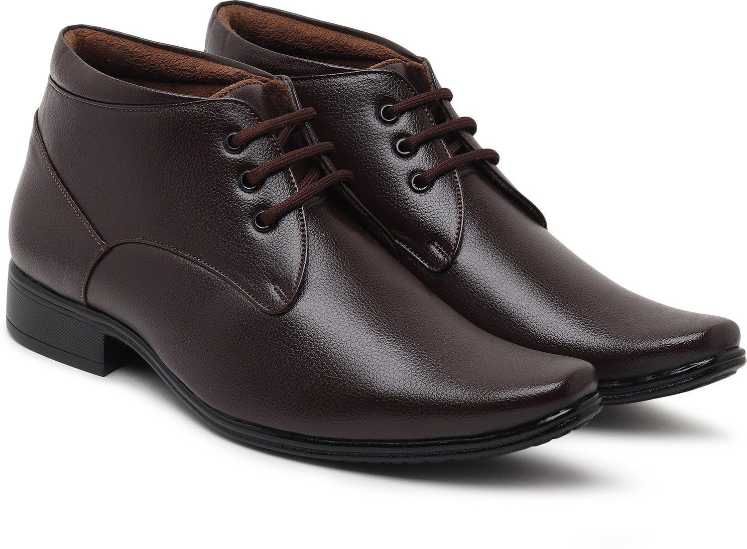 Image of Zixer Synthetic Leather Ankle Formal Shoes Men || Office Shoes For Men Stylish || Chukka Boots Men || Party Wear Long Shoes For Men Long Boots Lace Up For Men
