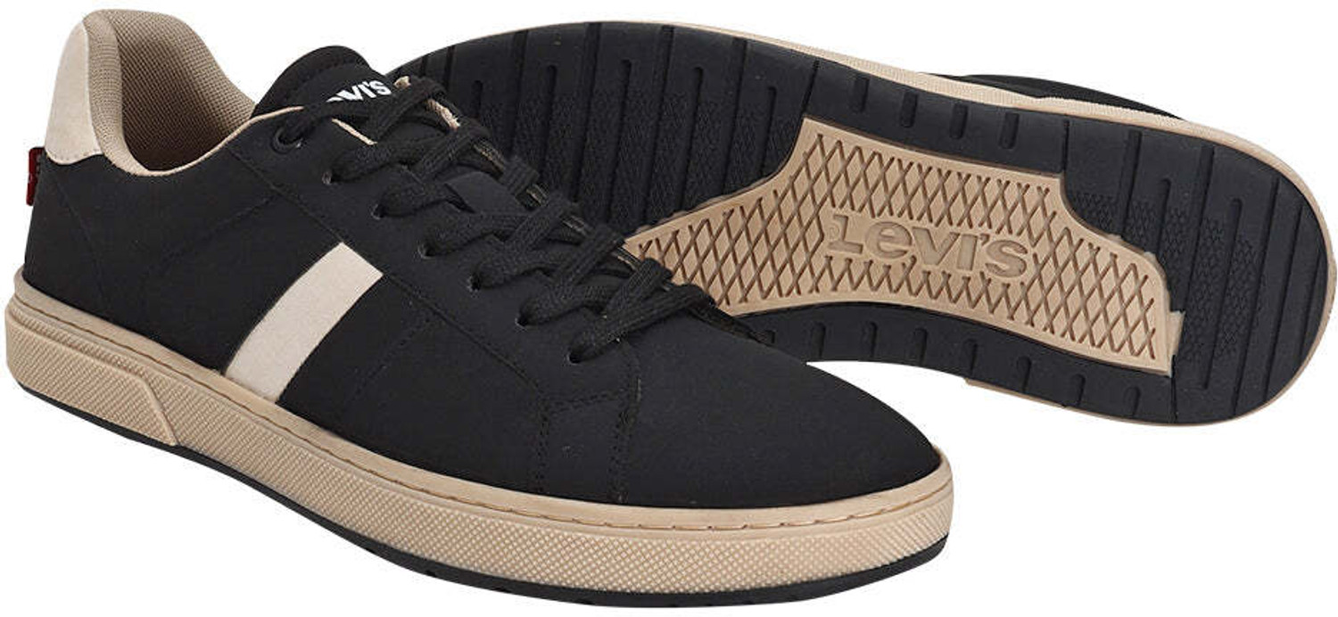 Image of LEVI'S Men's Black Colorblock Sneakers Sneakers For Men