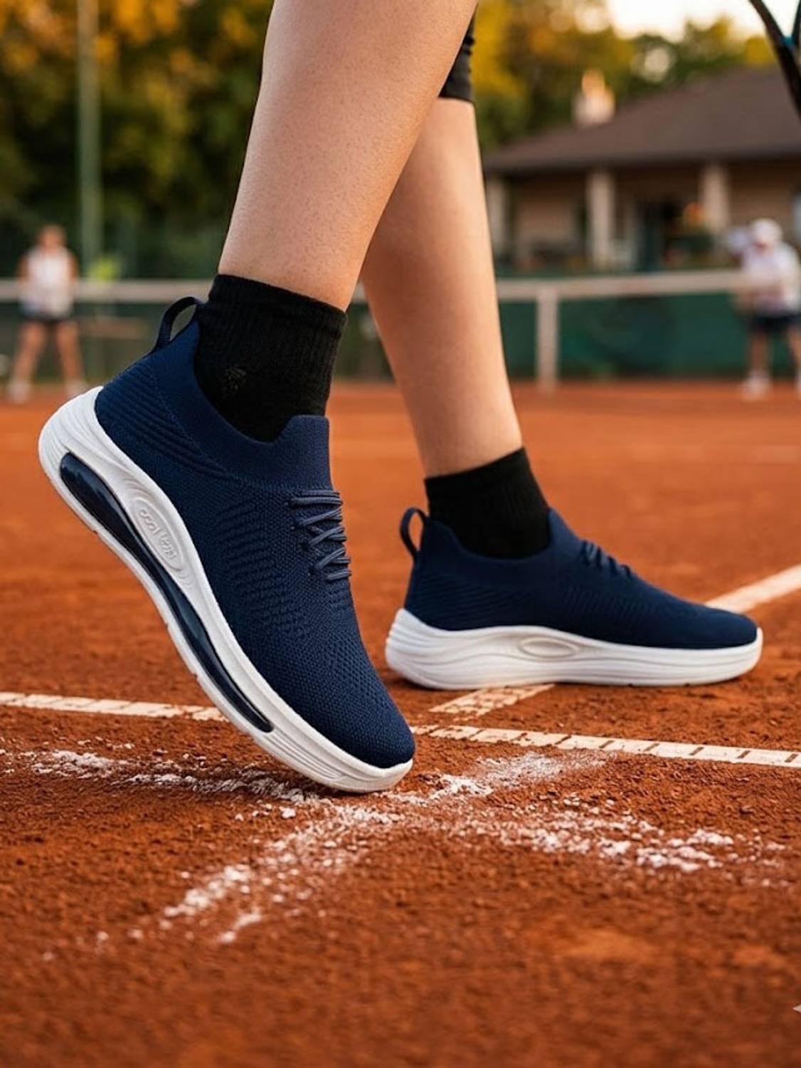 Hsquare Lilly 28 Walking Shoes For Women (Navy , 6)