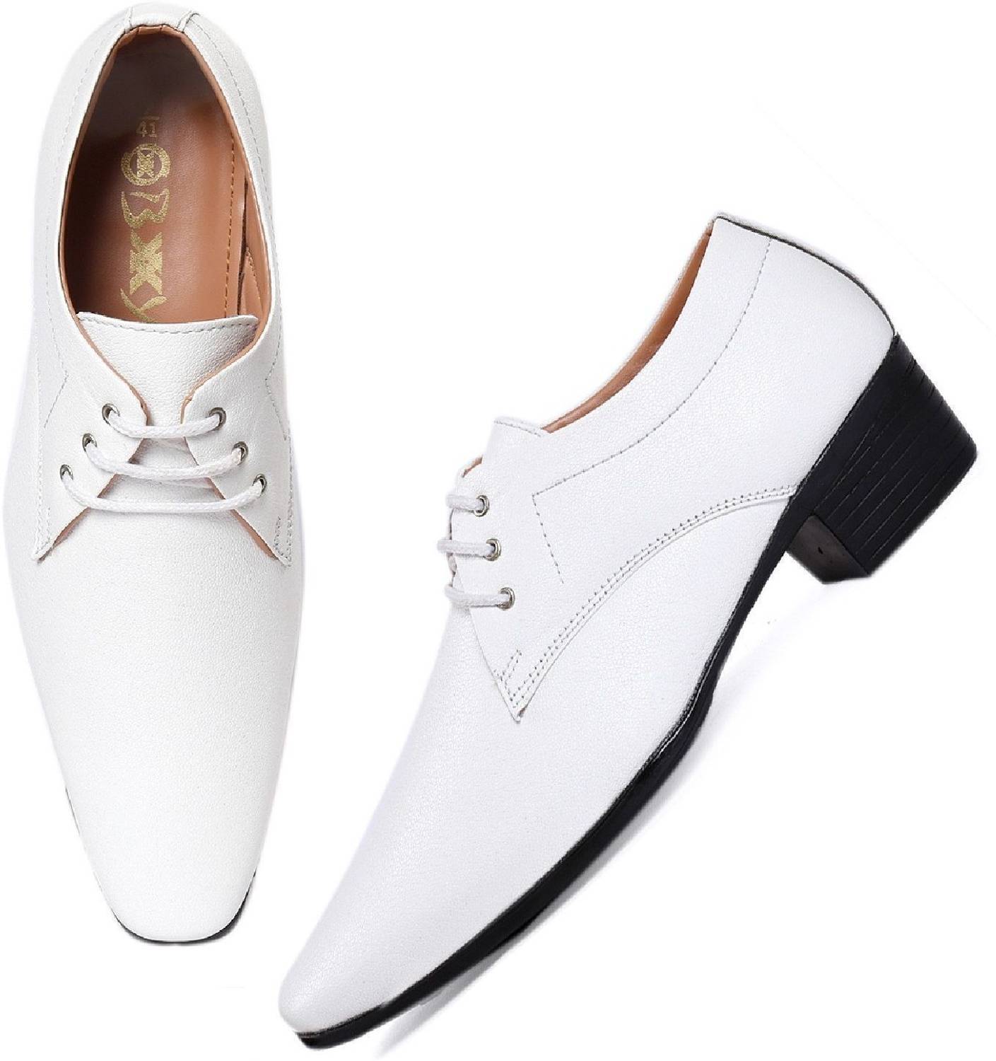 BXXY Men's Height Increasing Formal Lace-Up Light Weight Shoes With Pu Sole High Tops For Men