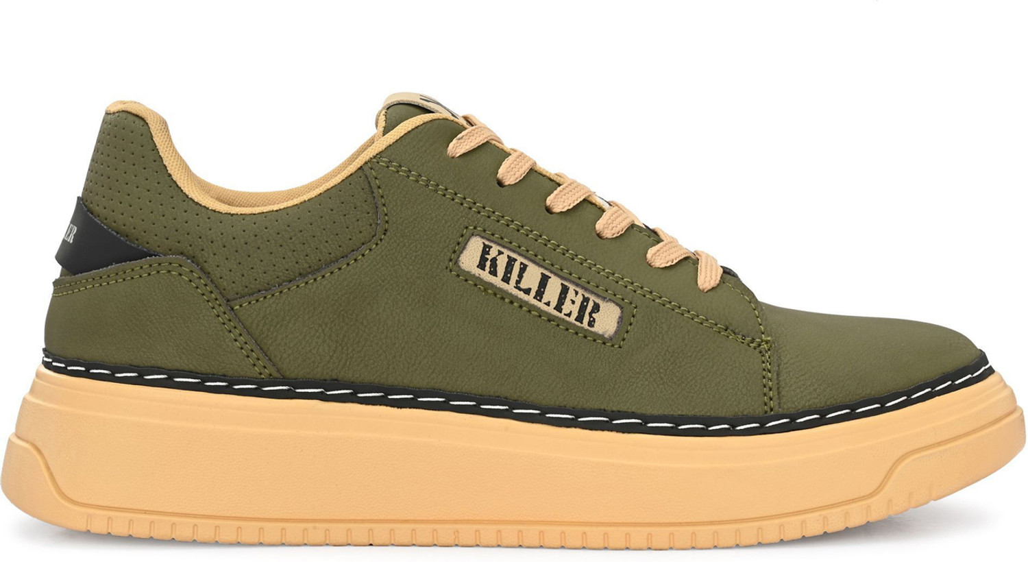 Image of KILLER Men's Olive Green Casual Sneakers with Stylish Look & Comfortable Sole Sneakers For Men