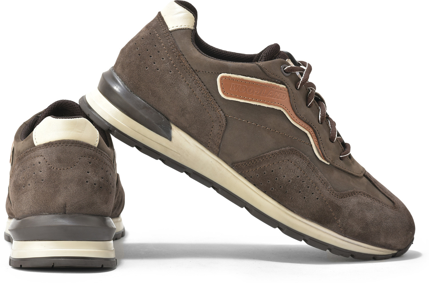 Image of WOODLAND Lace Up Lightweight Breathable Comfortable Daily Use Casuals For Men