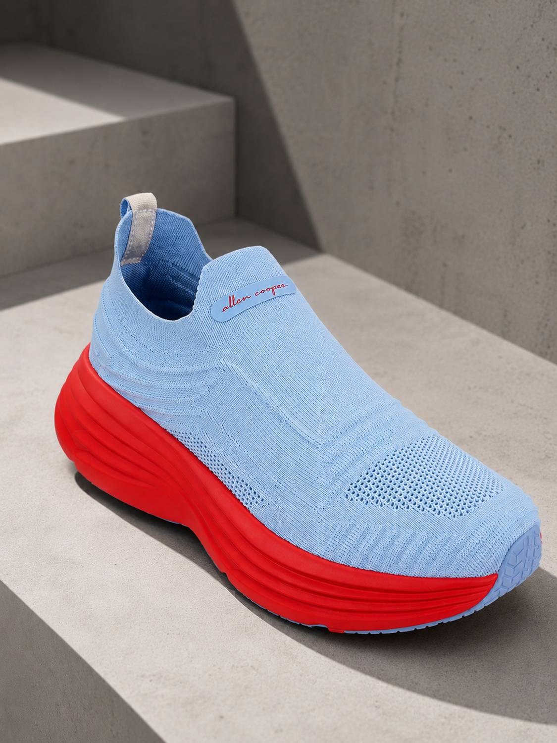Allen Cooper ACSS-250501-TEALRED Men's Walking Shoes - Image 1