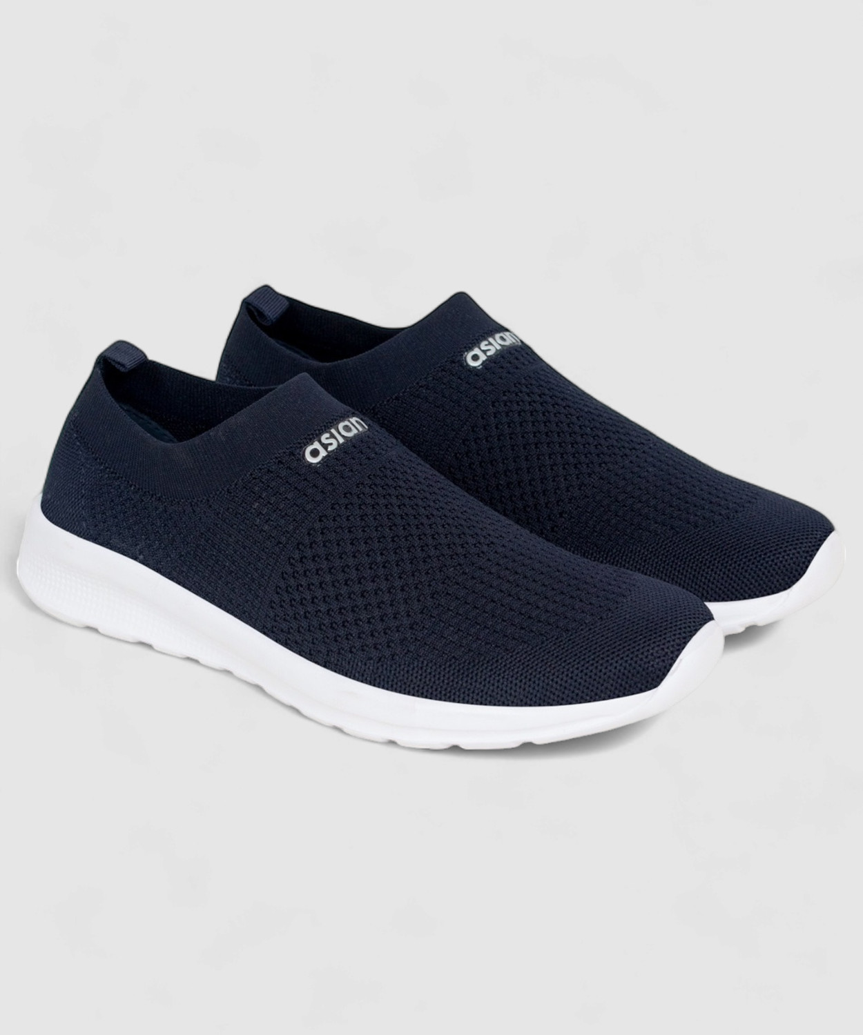 Image of asian slip on blue shoes for running, walking, gym, trekking & party elasto-03 Walking Shoes For Men