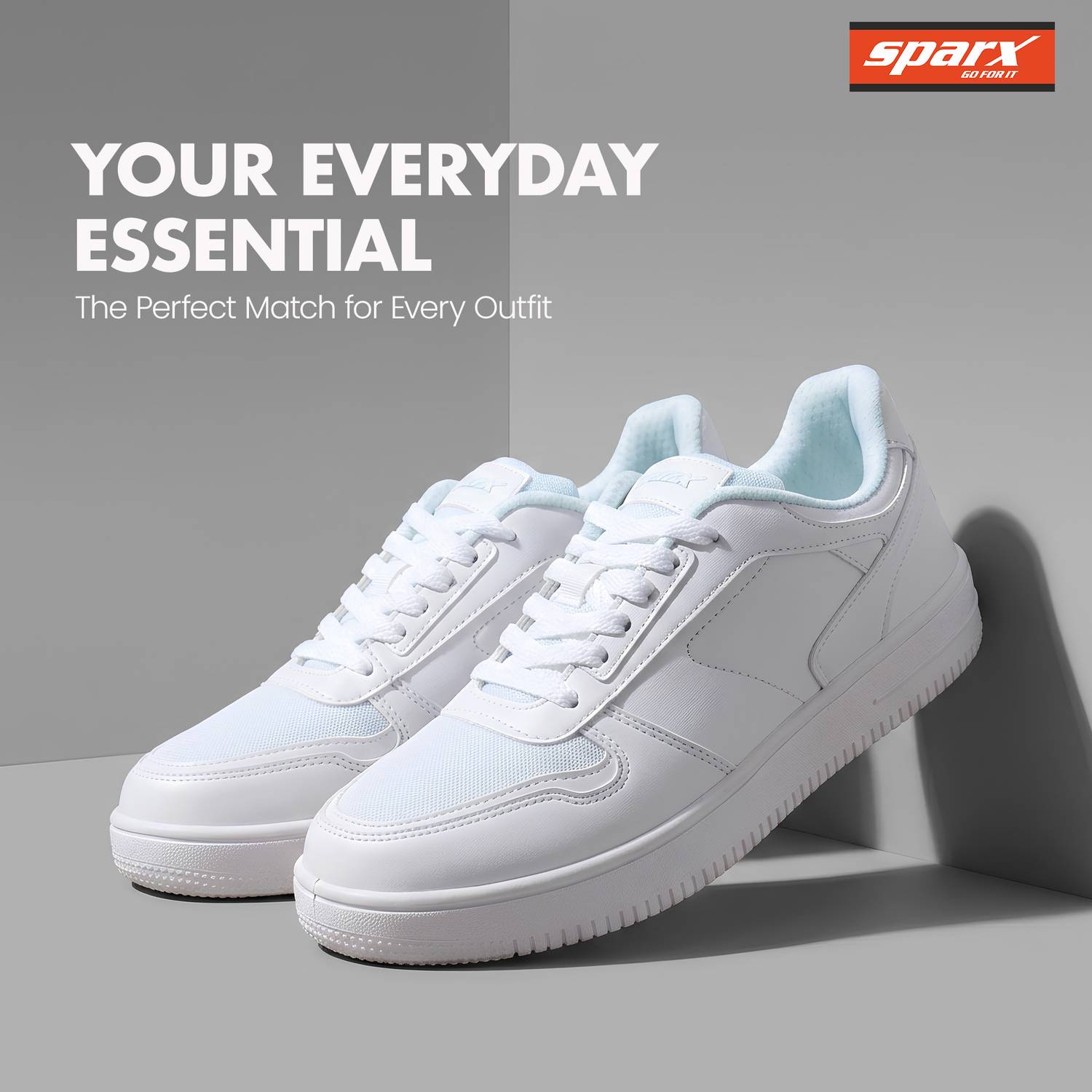 Sparx Men's White Sneakers 113g - Image 2