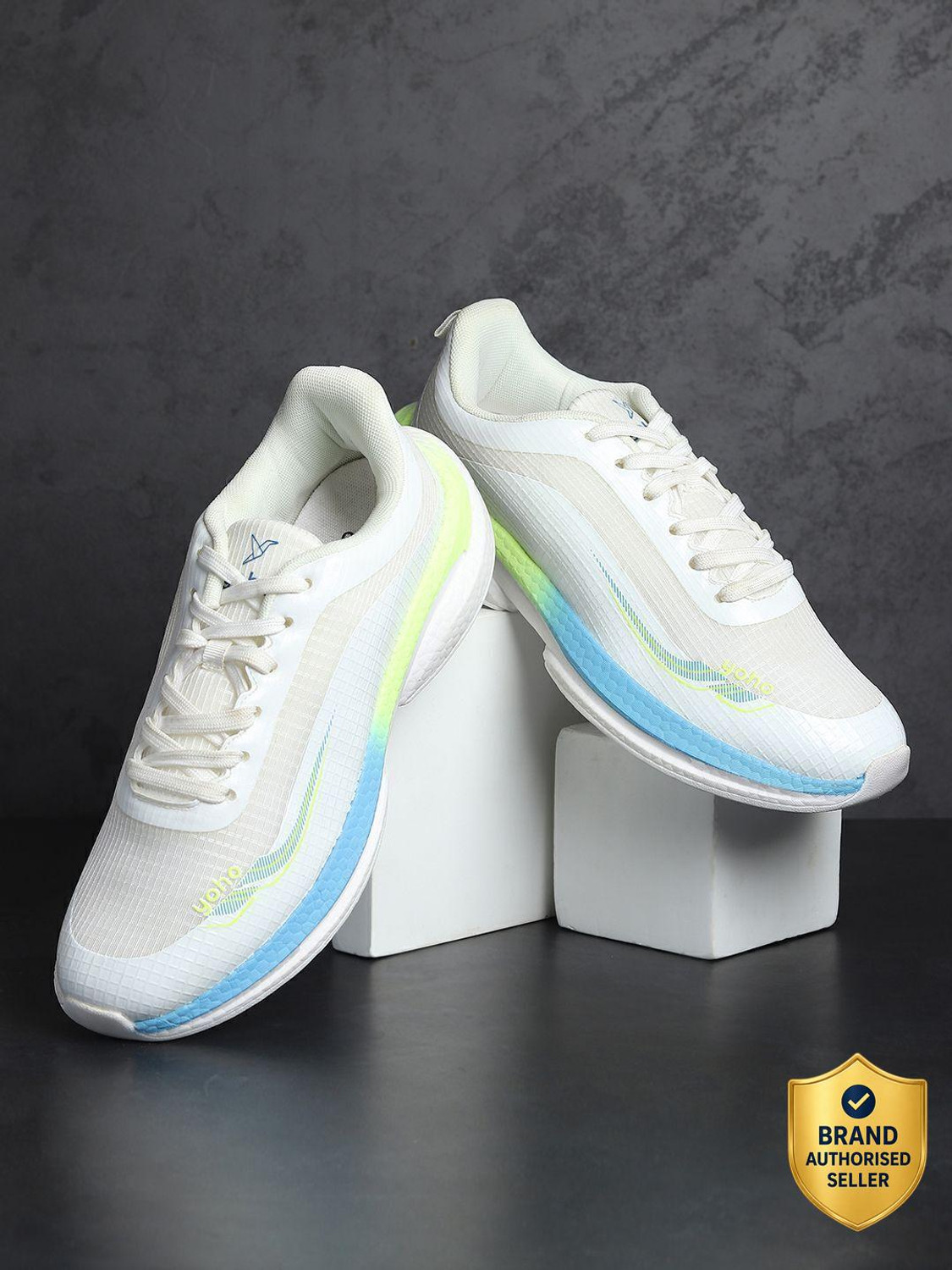 Image of yoho RushHour Dynamiq 1800|EVA Sole | Lightweight & Cushioned |AntiSkid LaceUp Shoe Walking Shoes For Men