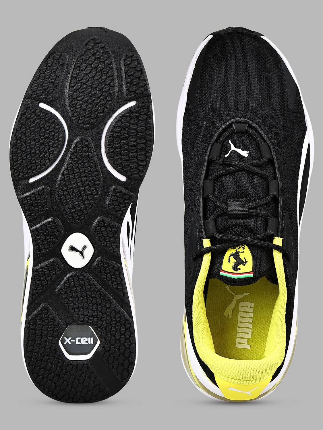 PUMA Ferrari Solar Black Running Shoes for Men - Image 5