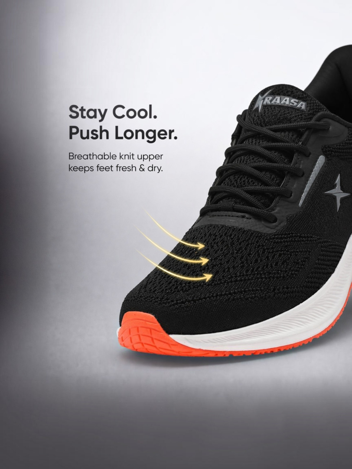 Image of Kraasa Knitted Sneakers Running Shoes For Men