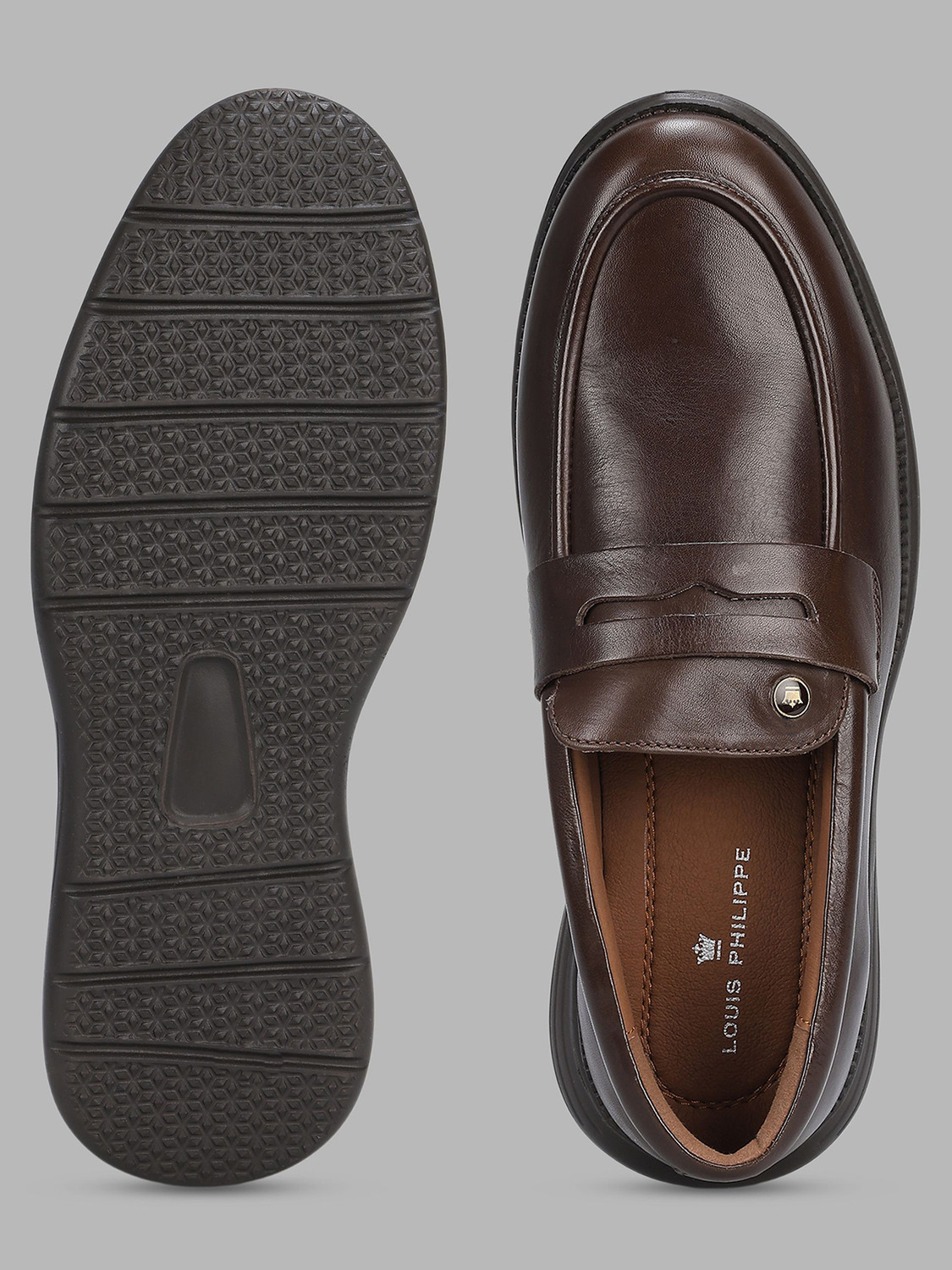 Image of LOUIS PHILIPPE Premium Leather Breathable Light Weight Flat Heel Casual Slip On For Men