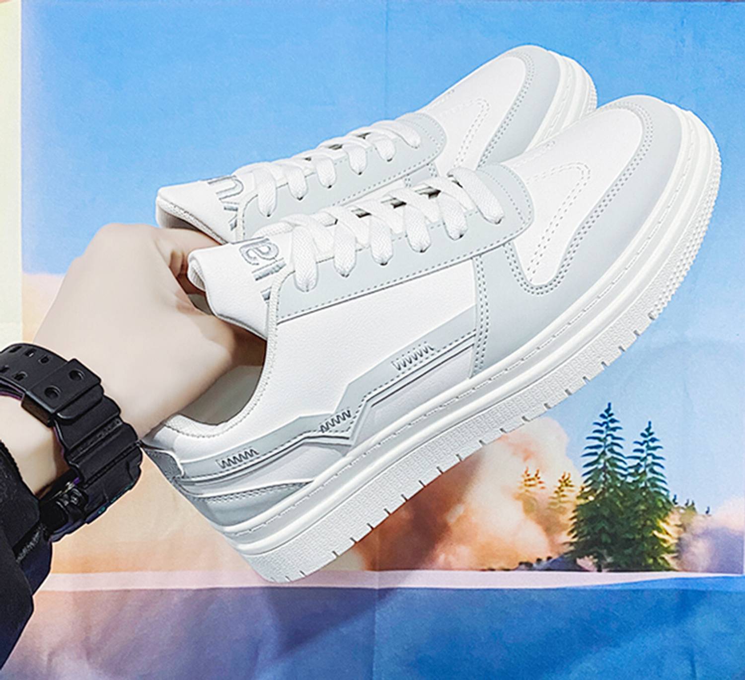 Zsyto Men's White Sneakers - Image 5