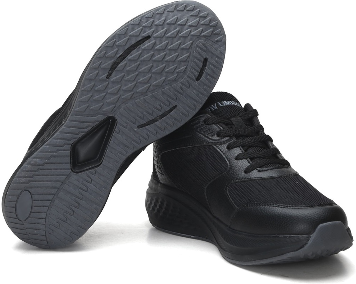 Image of NEW LIMITS SPEED Men's Lightweight Breathable Sports All-Day Comfort & Performance Running Shoes For Men (Black, 8)