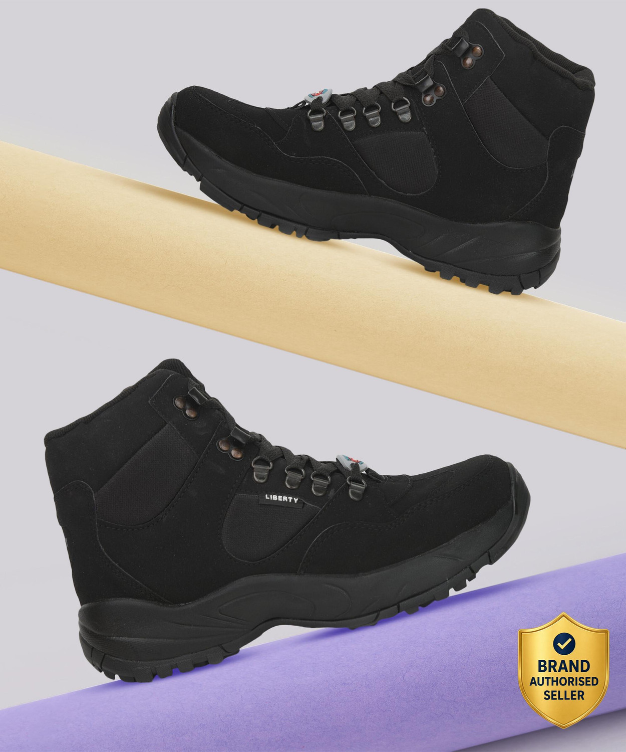 Image of LIBERTY Freedom EVREST-PRM Solid Lacing Outdoor, Trekking Shoes With EVA Sole & PU Upper For Men