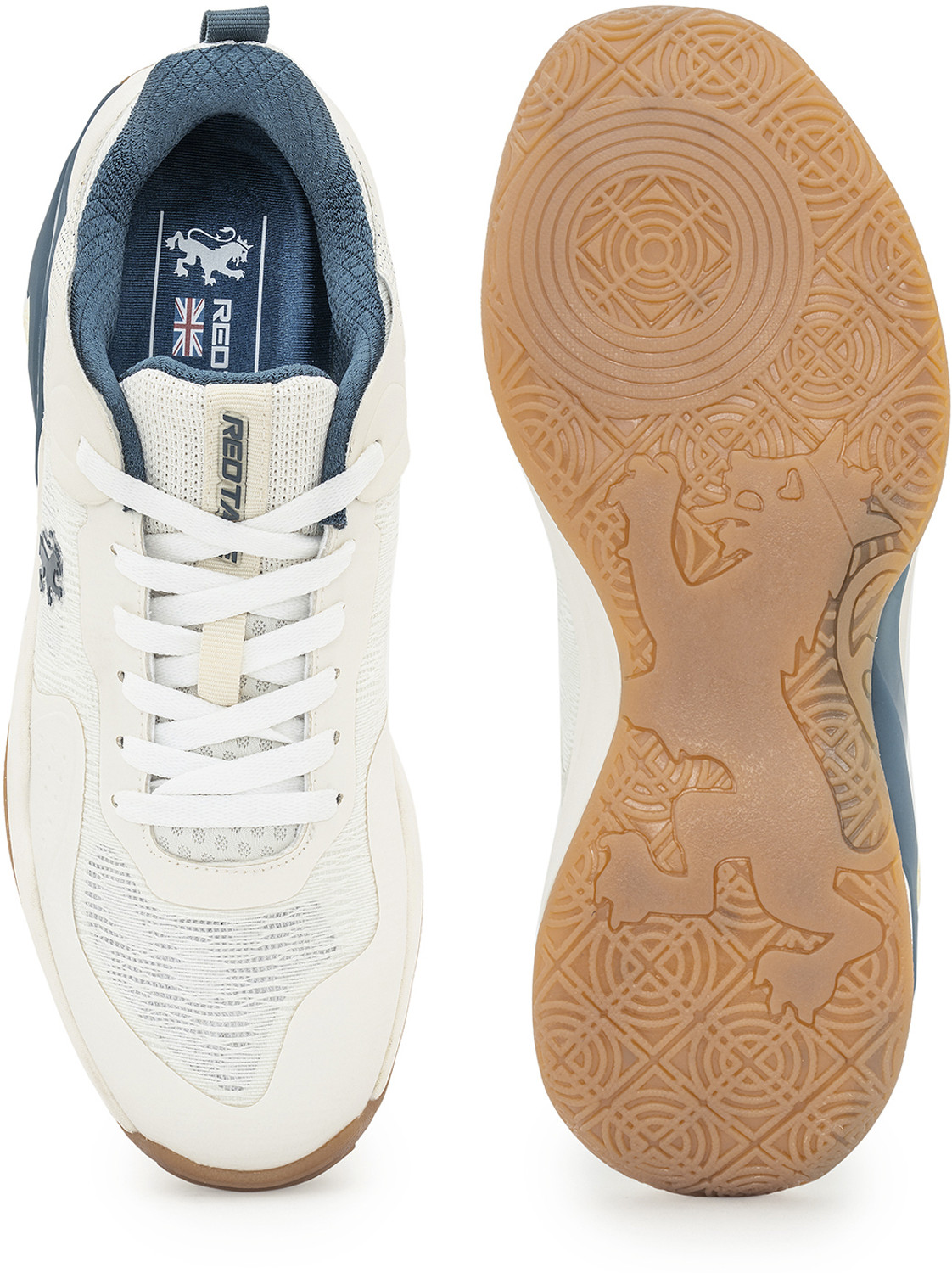 Image of RED TAPE Basketball Shoes for Men in Navy Off White | Lifestyle Casual Shoes Sneakers For Men