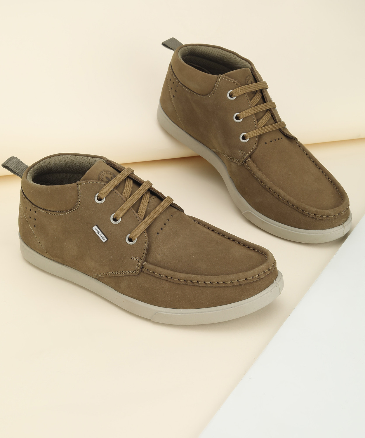 Image of WOODLAND Lace Up Lightweight Breathable Comfortable Daily Use Casuals For Men
