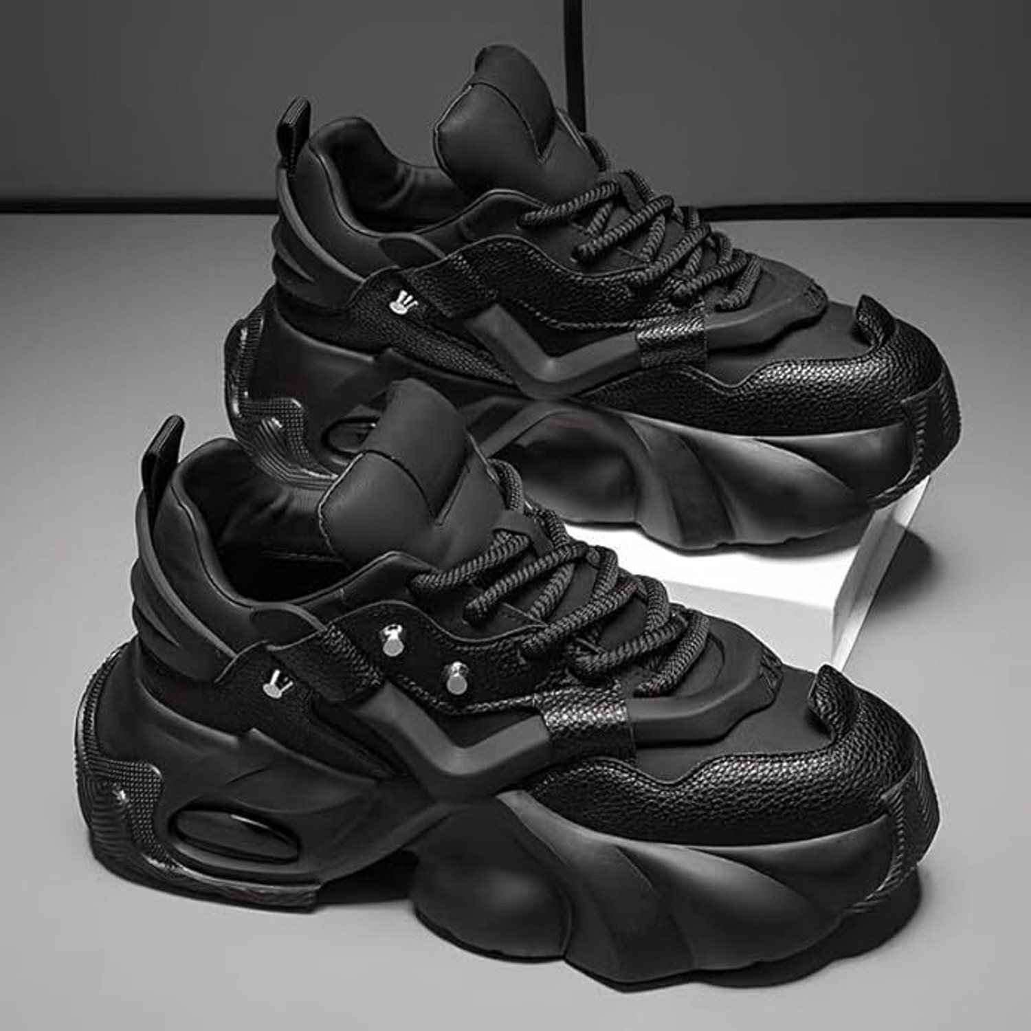 Image of High Steps Men's Fashion Sneakers - Durable, Platform, High-Top Casual Shoes Sneakers For Men