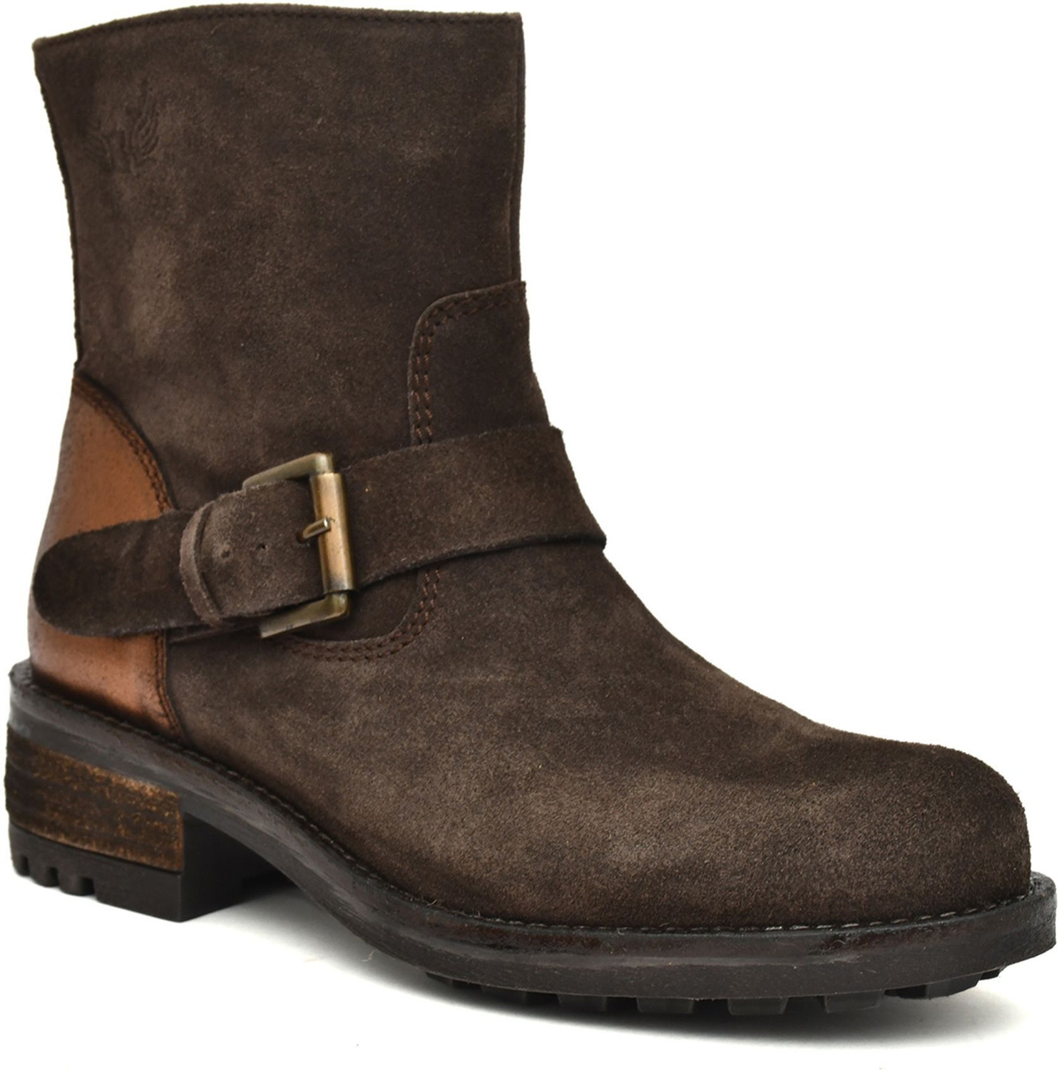 Image of PILLAA Genuine Leather Stylish Girls High Ankle Suede Party Wear Boots For Women