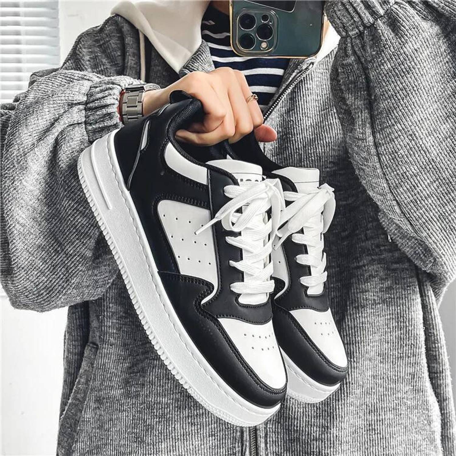 Sneakers For Men | Casual Shoes For Men | Black Trendy Sneakers For Men Sneakers For Men - Image 3