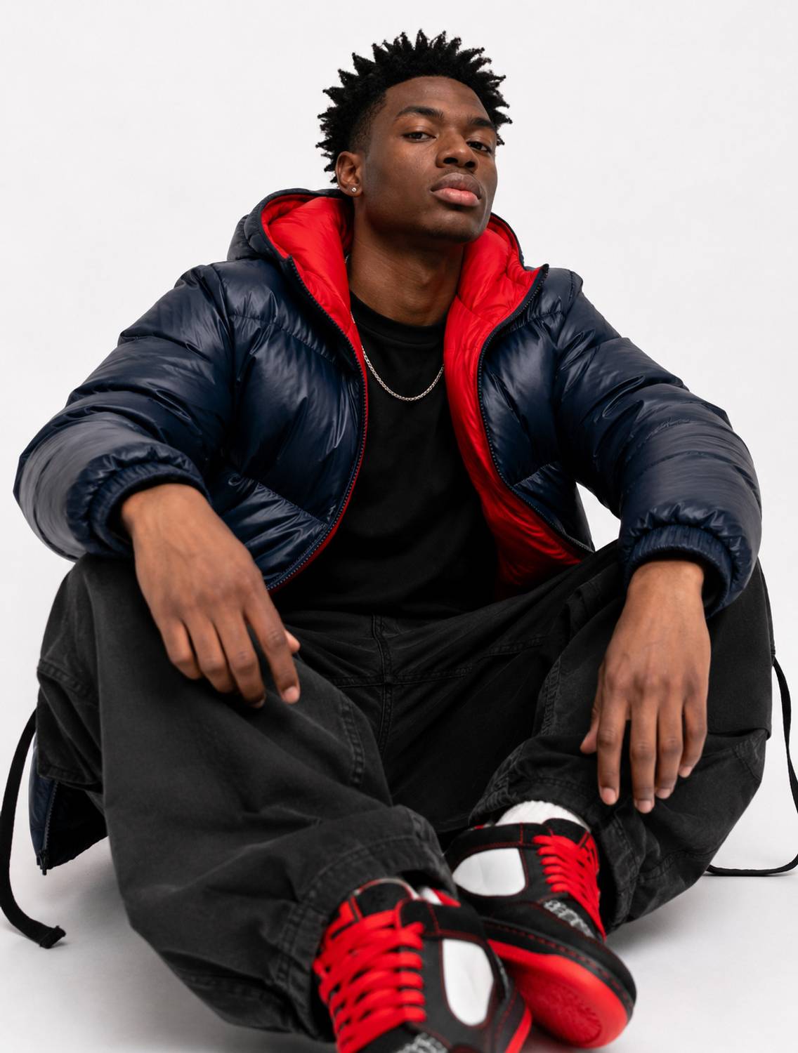 NAWFALS Men's Black Sneakers - Image 3