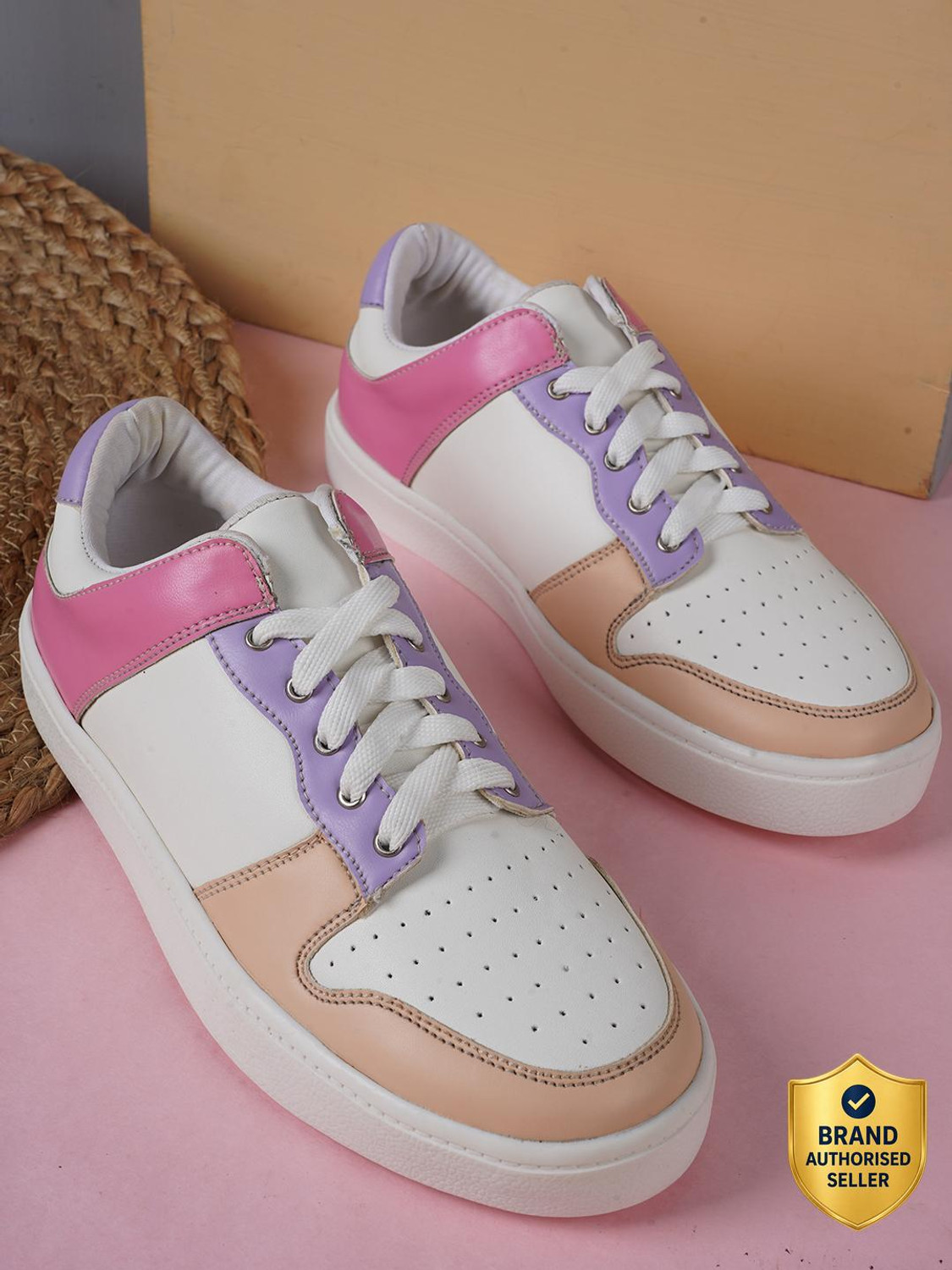 Image of CARLTON LONDON Women's Colorblock Lace-Up Casual Sneakers Sneakers For Women
