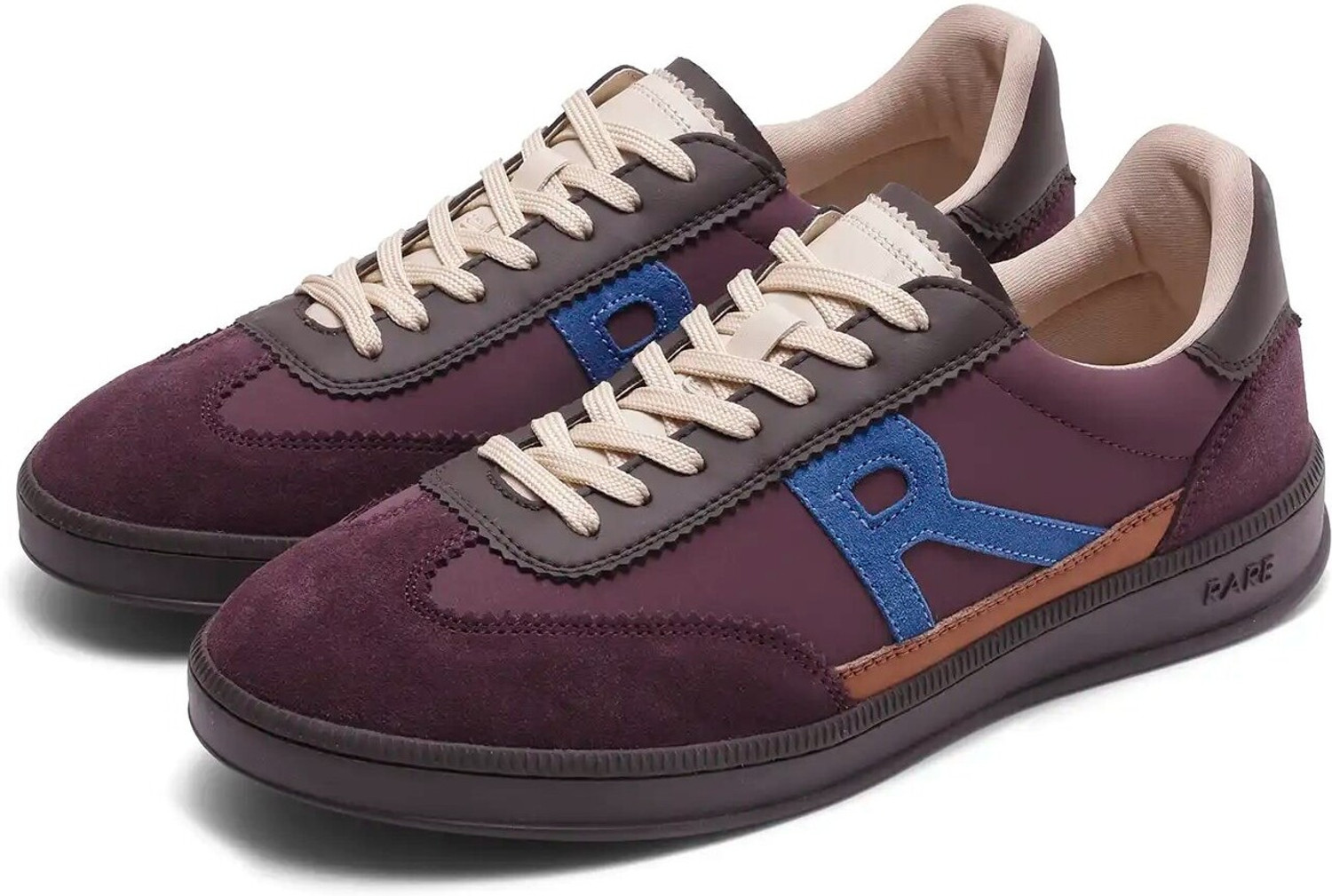 Image of RARE RABBIT Sneakers For Men (Maroon, 10)