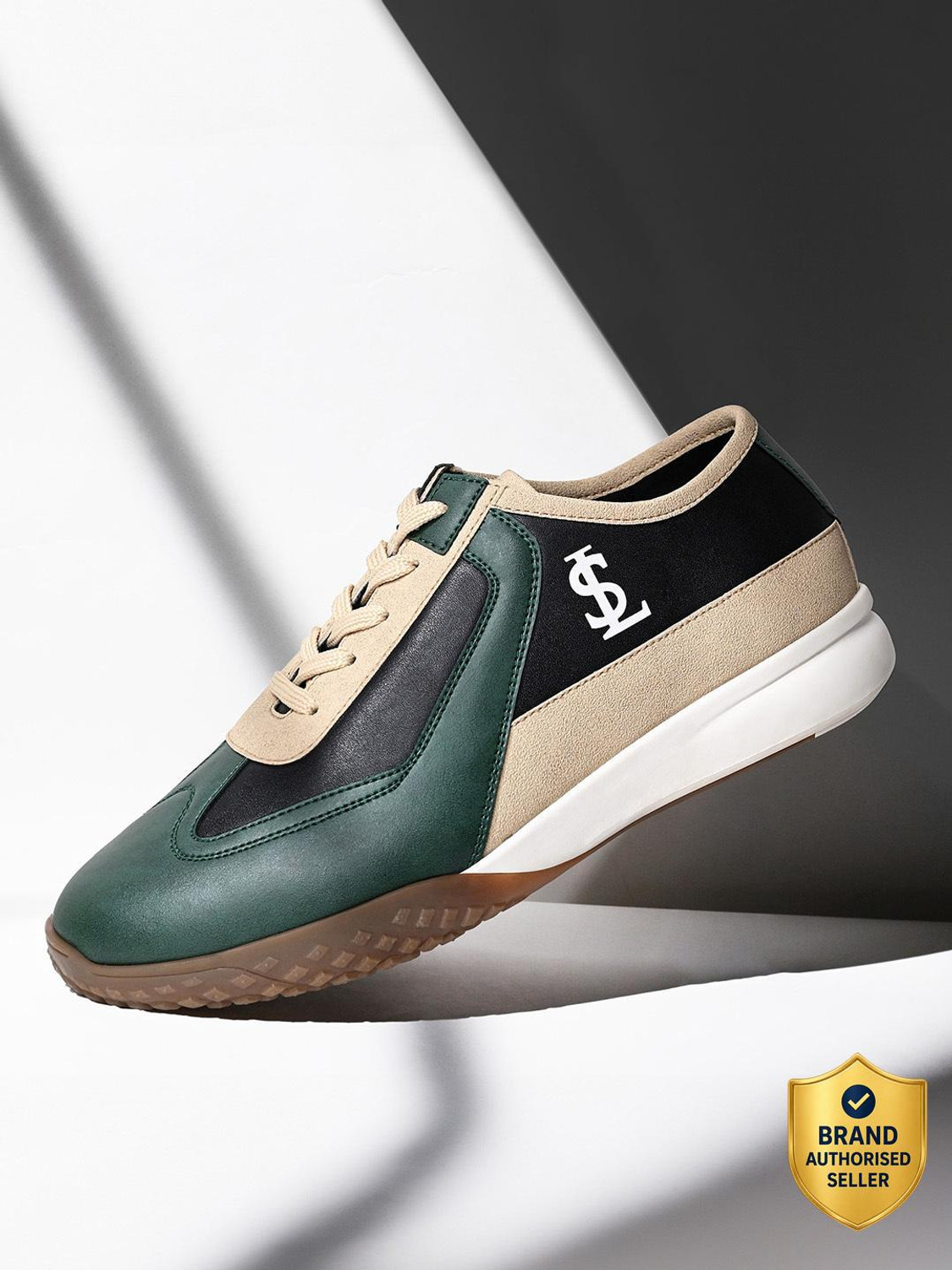 Image of LOUIS STITCH Men's Green and Black Sneaker, Casual Lightweight Sneakers For Men Sneakers For Men