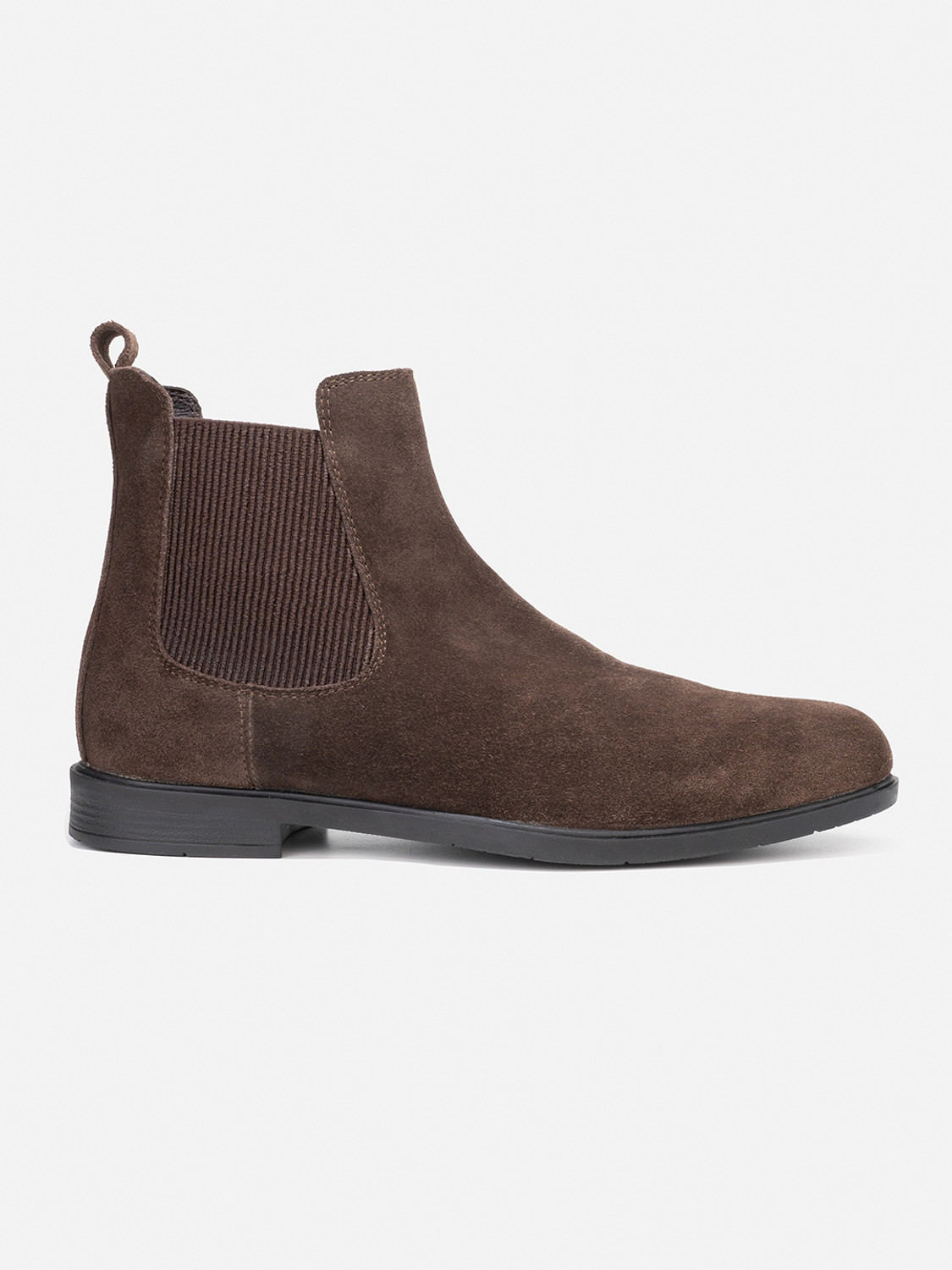 Image of ALBERTO TORRESI Luxurious Brown Suede Leather Chelsea Boots for Men Boots For Men