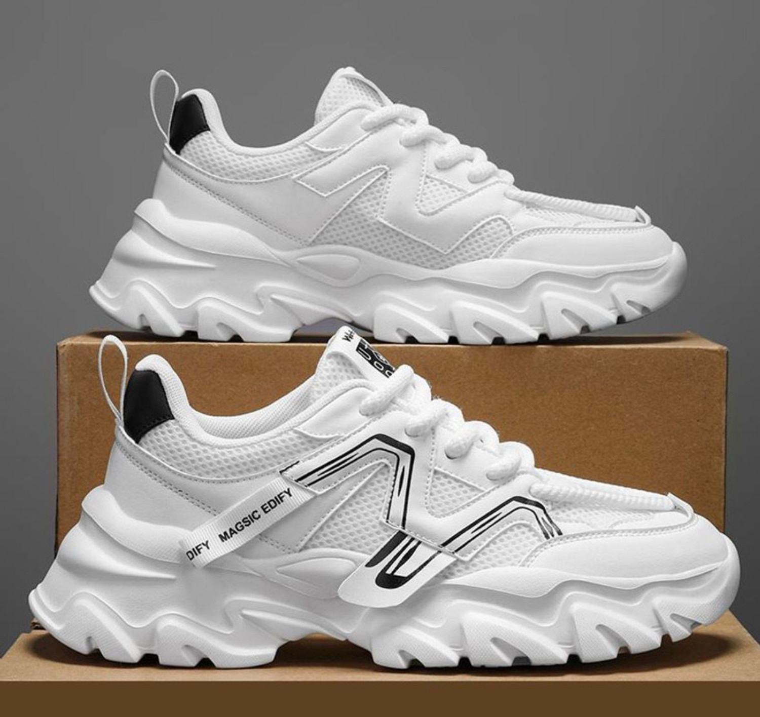 Image of VOLAX Men's Trendy High Quality Running Walking Sports Shoes High Tops For Men